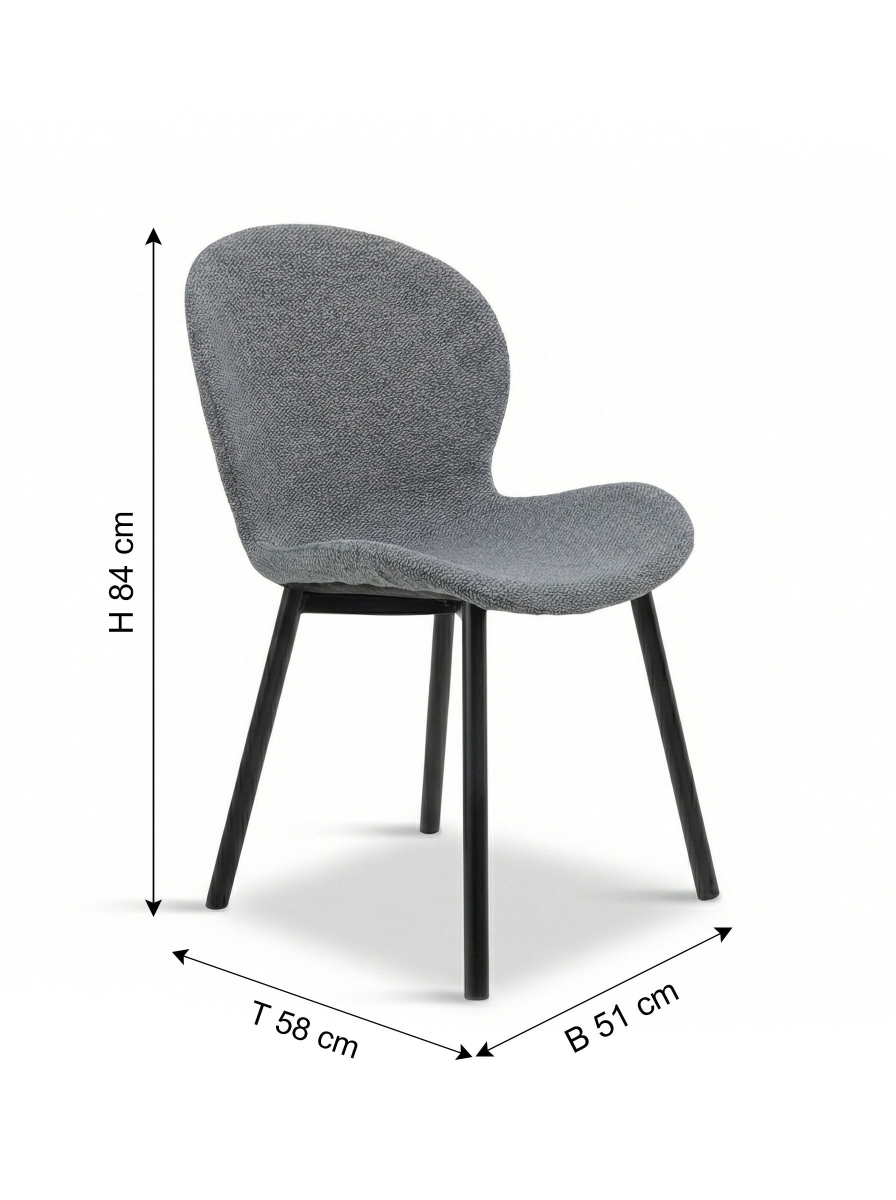 faee Schalenstuhl Nordlys, aus hochwertigem Stoff, Gestell Metall, passt zu vielen Stilen