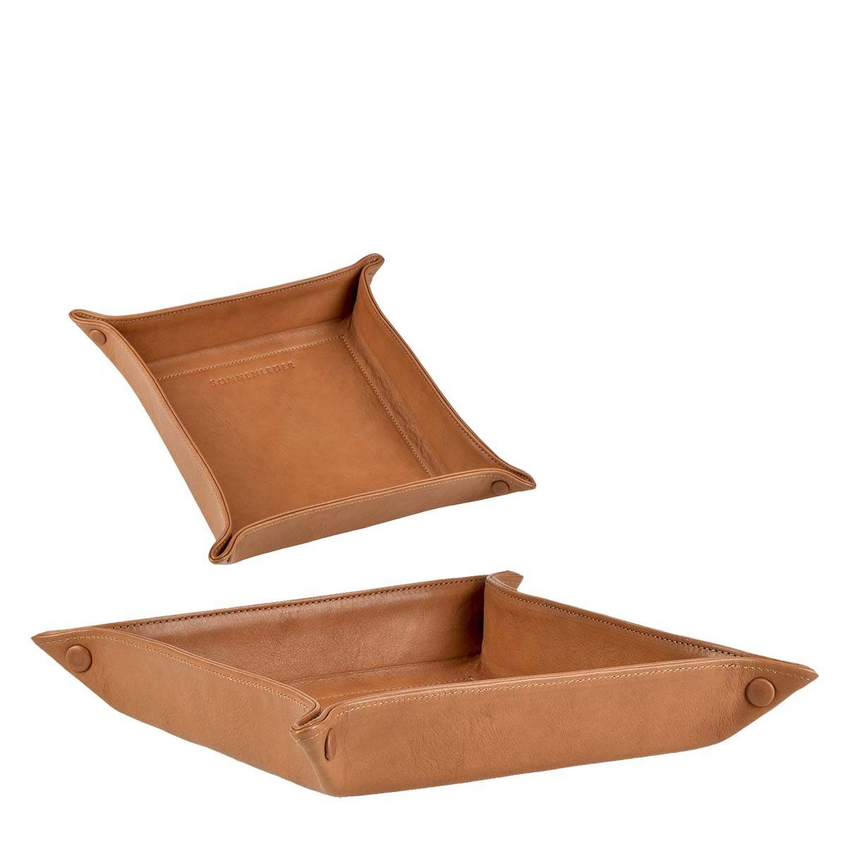 Sonnenleder Schmuckablage Taschenleerer, Ablageschale, Lederschale, Größe L, Taschenleerer