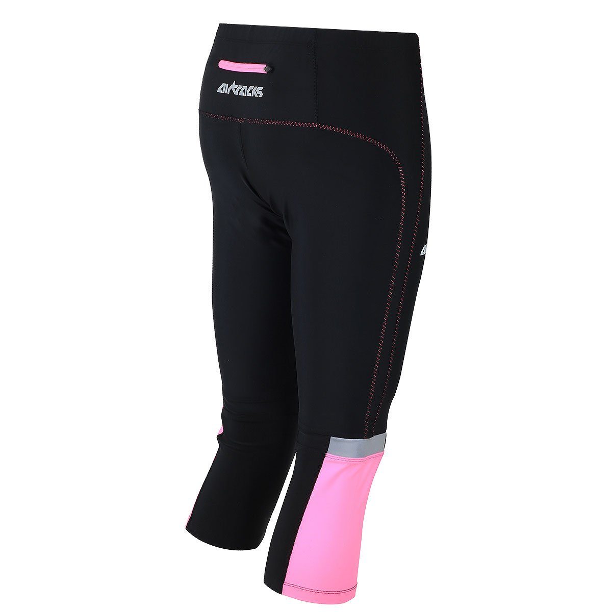 Airtracks Lauftights Damen Laufhose 3/4 Lang Pink (Sporthose mit Kompressio günstig online kaufen