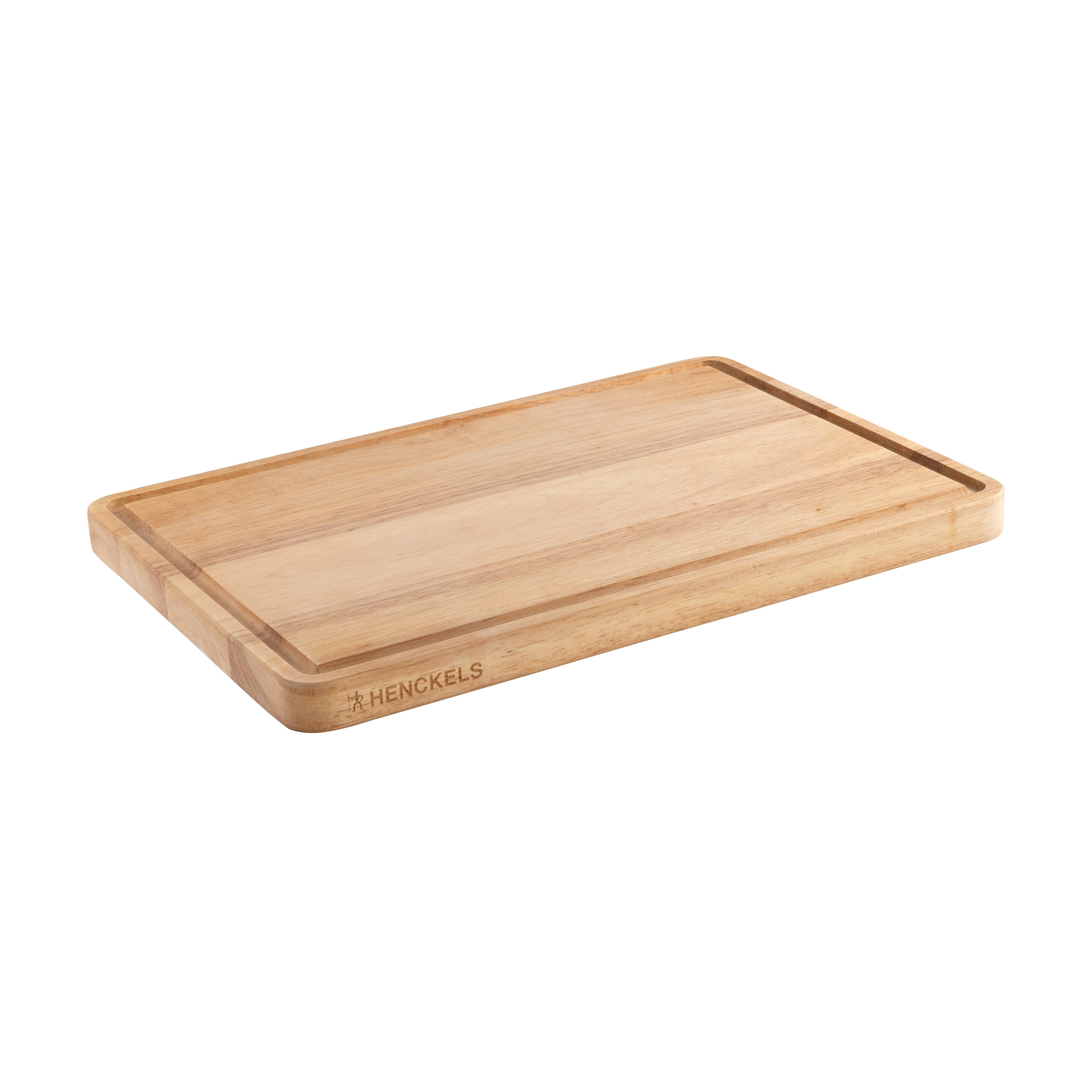 HENCKELS by ZWILLING Schneidebrett, Holzwerkstoff, (1-St), Kautschuk-Holz, Saftrille, klingenschonend