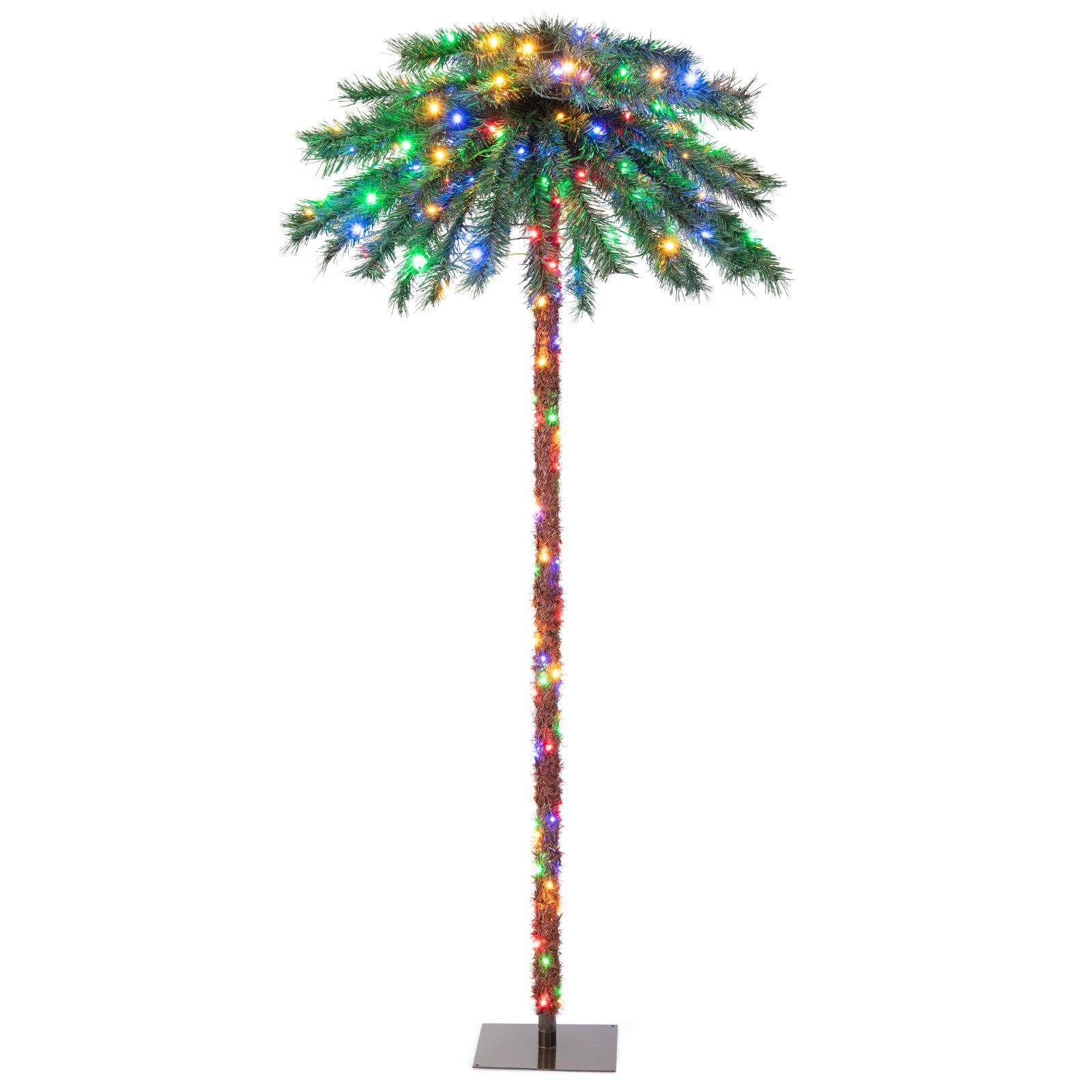 Kunstpalme, COSTWAY, Höhe cm, LEDs, 180 210 vierfarbige PVC-Spitzen 64