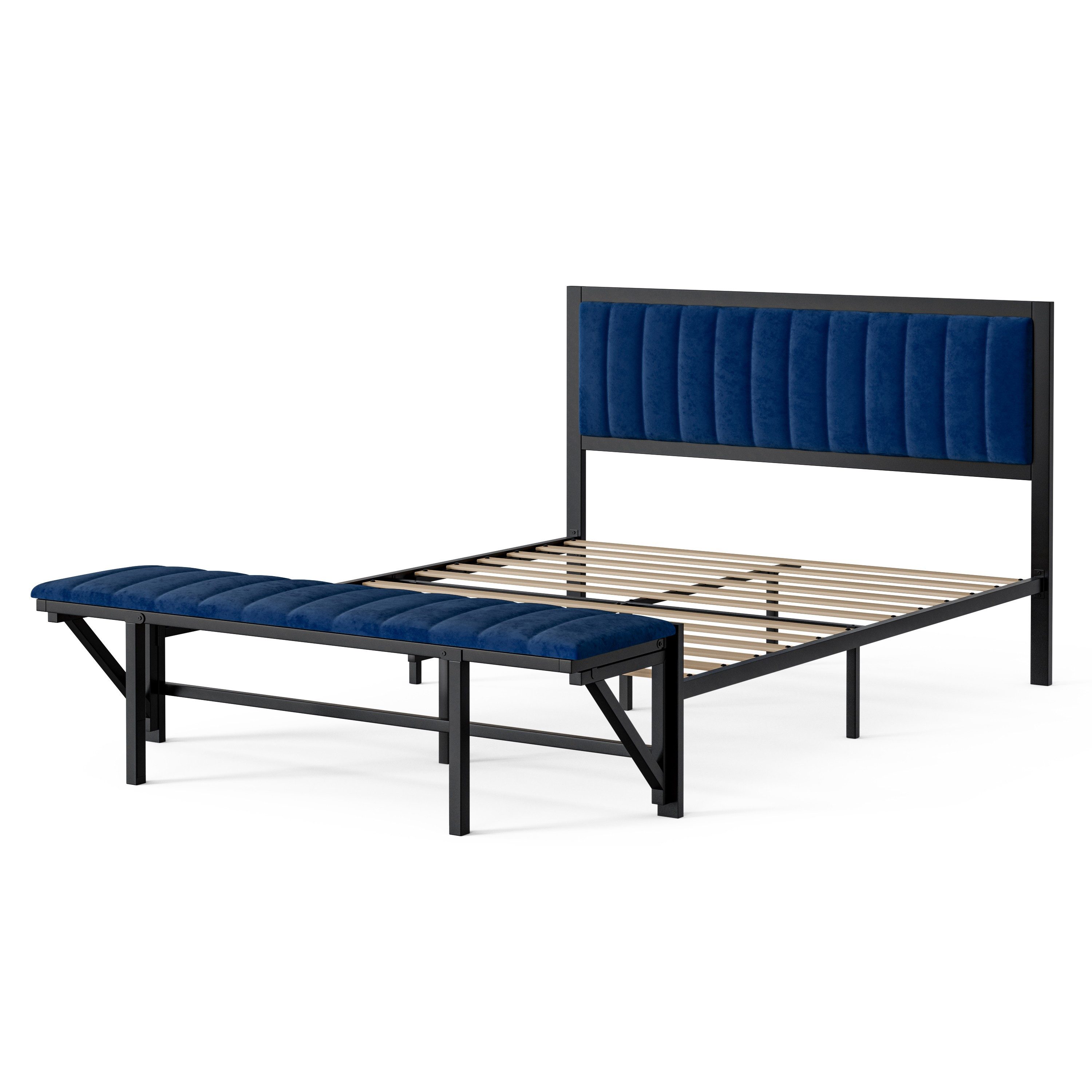 LVHOM Polsterbett Metallbett 140x200cm/160x200cm Bettgestell mit günstig online kaufen
