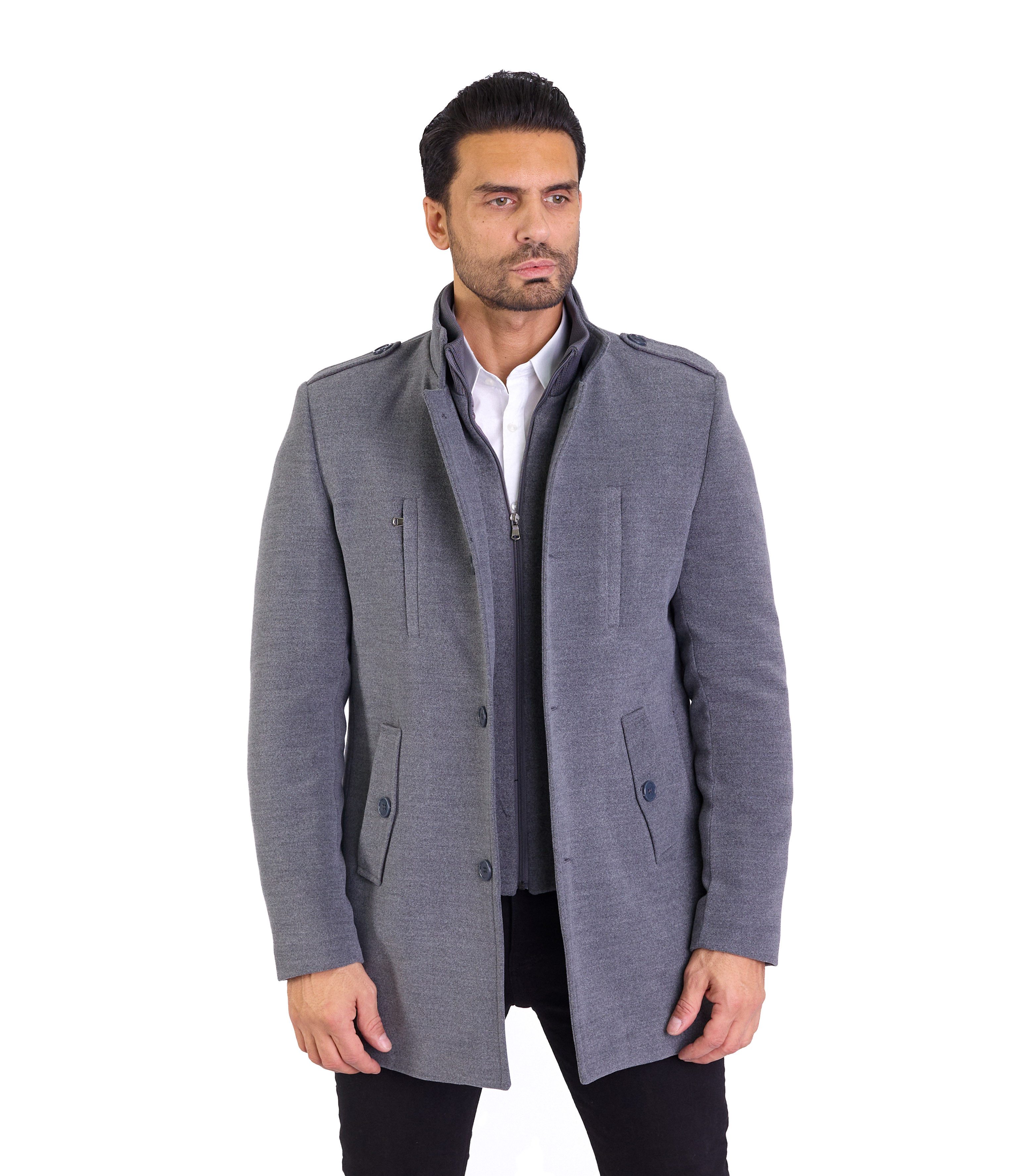 Denim Distriqt Wintermantel Herren Slim Fit günstig online kaufen