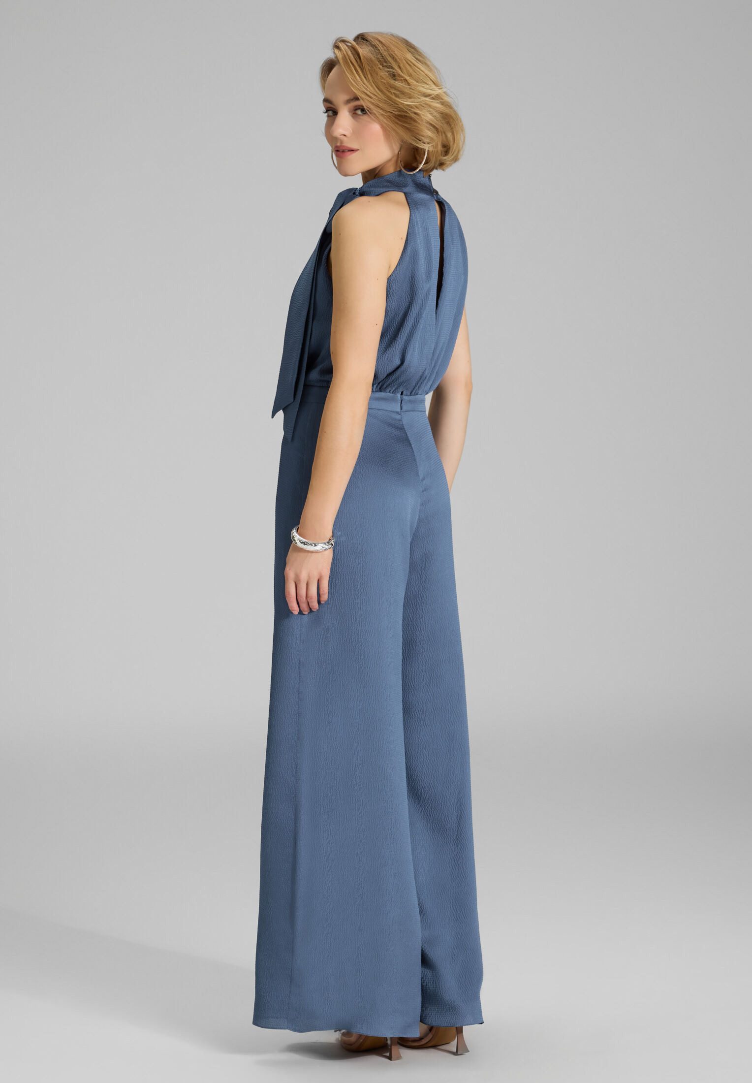 SWING Jumpsuit - Jumpsuit mit Schluppe aus gehämmertem Satin Oberteil in lo günstig online kaufen