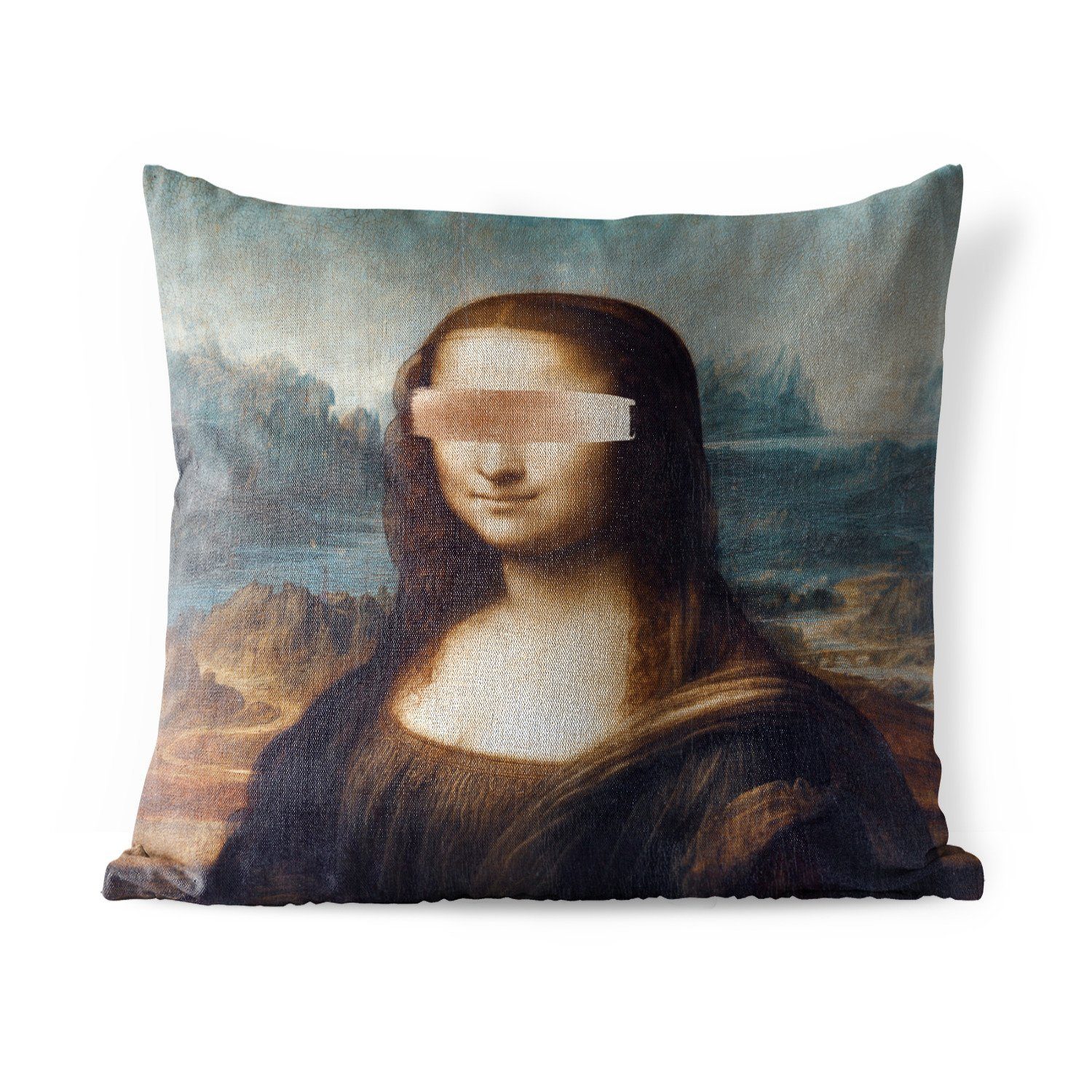 MuchoWow Dekokissen Mona Lisa - Leonardo da Vinci - Kunst, Kissenbezüge, Kissenhülle, Dekokissen, Dekokissenbezug, Outdoor