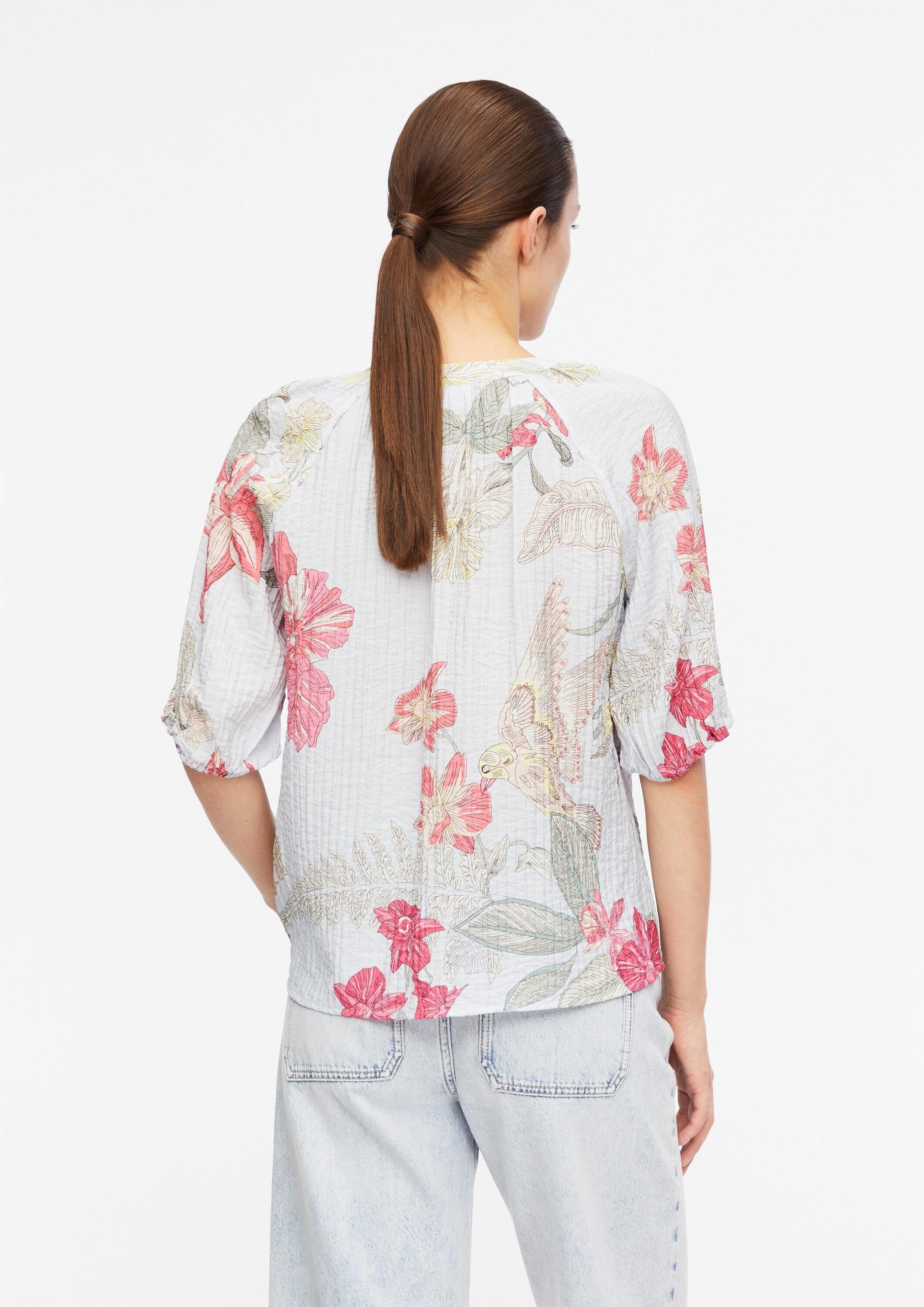 comma Kurzarmbluse Bluse Bluse