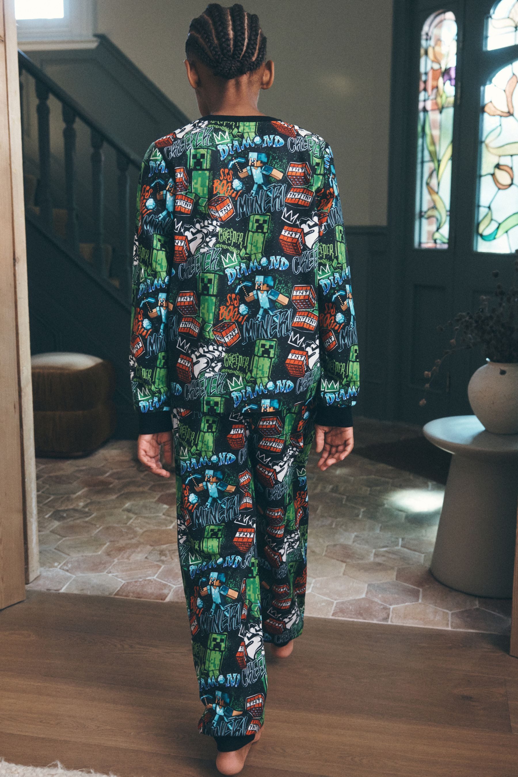 Next Pyjama Kuscheliger Single Fleece-Schlafanzug, Minecraft (2 tlg) – Bild 2 von 5