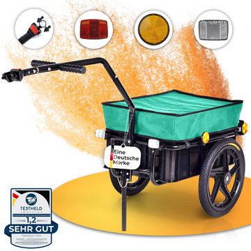 SAMAX Fahrradlastenanhänger Lastenanhänger / Fahrradanhänger für 60 Kg / 70 Liter in Grün