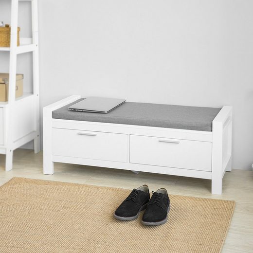 SoBuy Sitzbank »FSR74«, mit Stauraum mit 2 Schubladen Bettbank mit