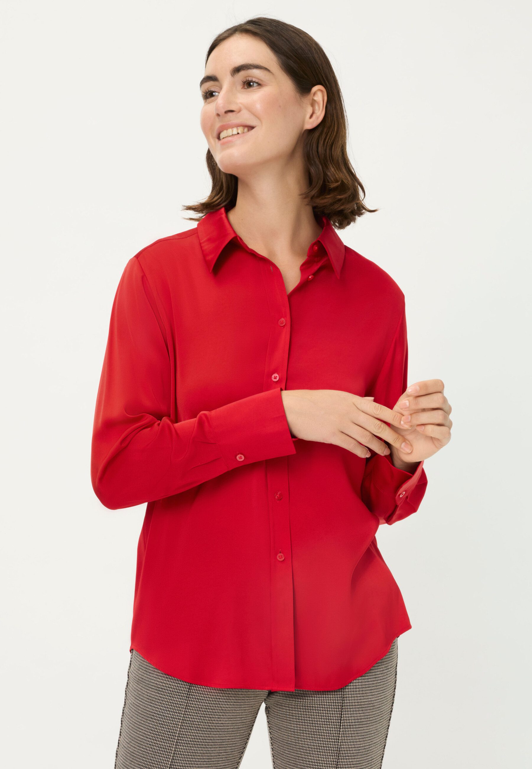 Olsen Hemdbluse Bluse mit Hemdkragen günstig online kaufen