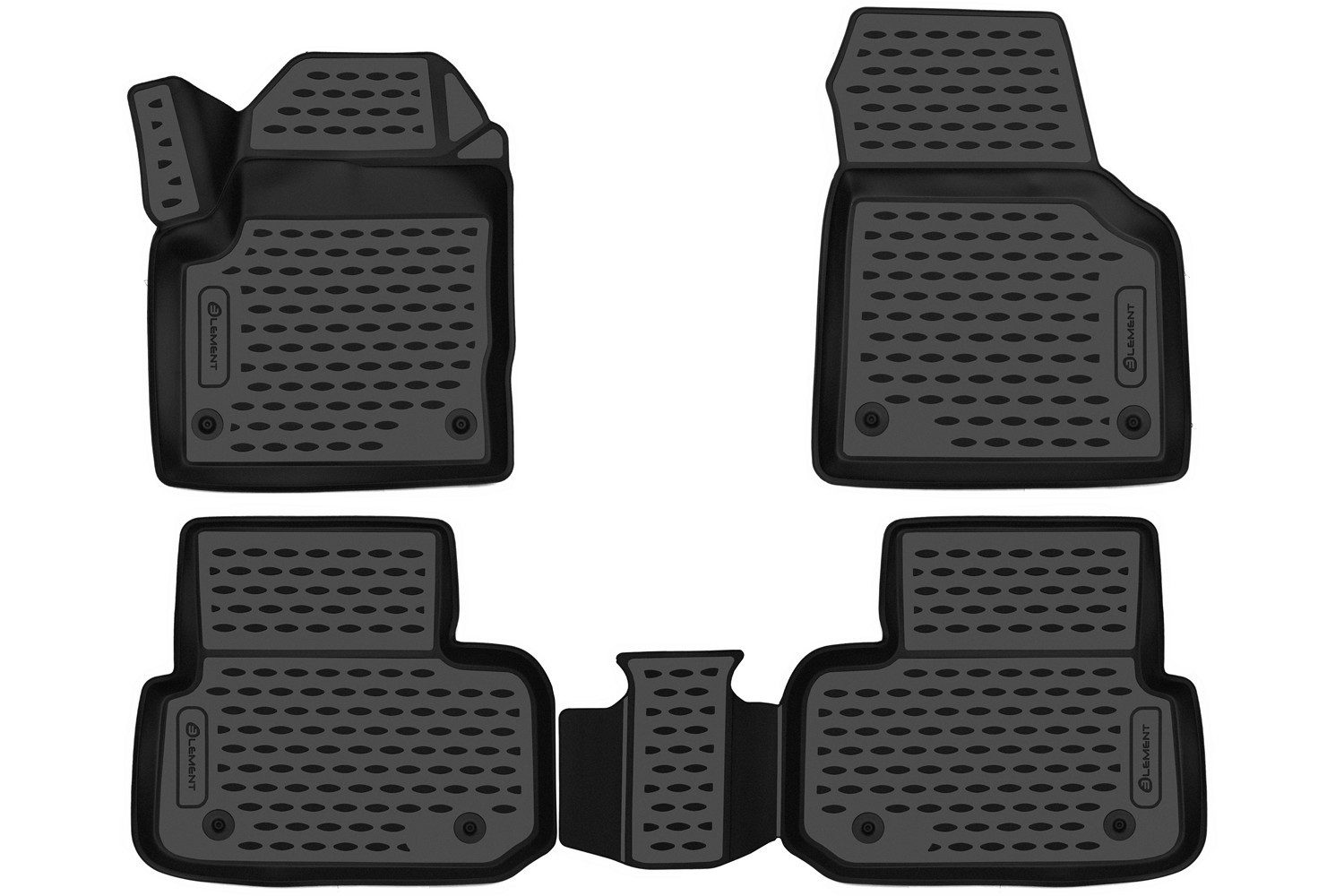 LEMENT Auto-Fußmatten 3D-Gummimatten passend für Land Rover Discovery Sport, 2014–2024 (4 St), für Land Rover Discovery Sport Pkw, Passgenau