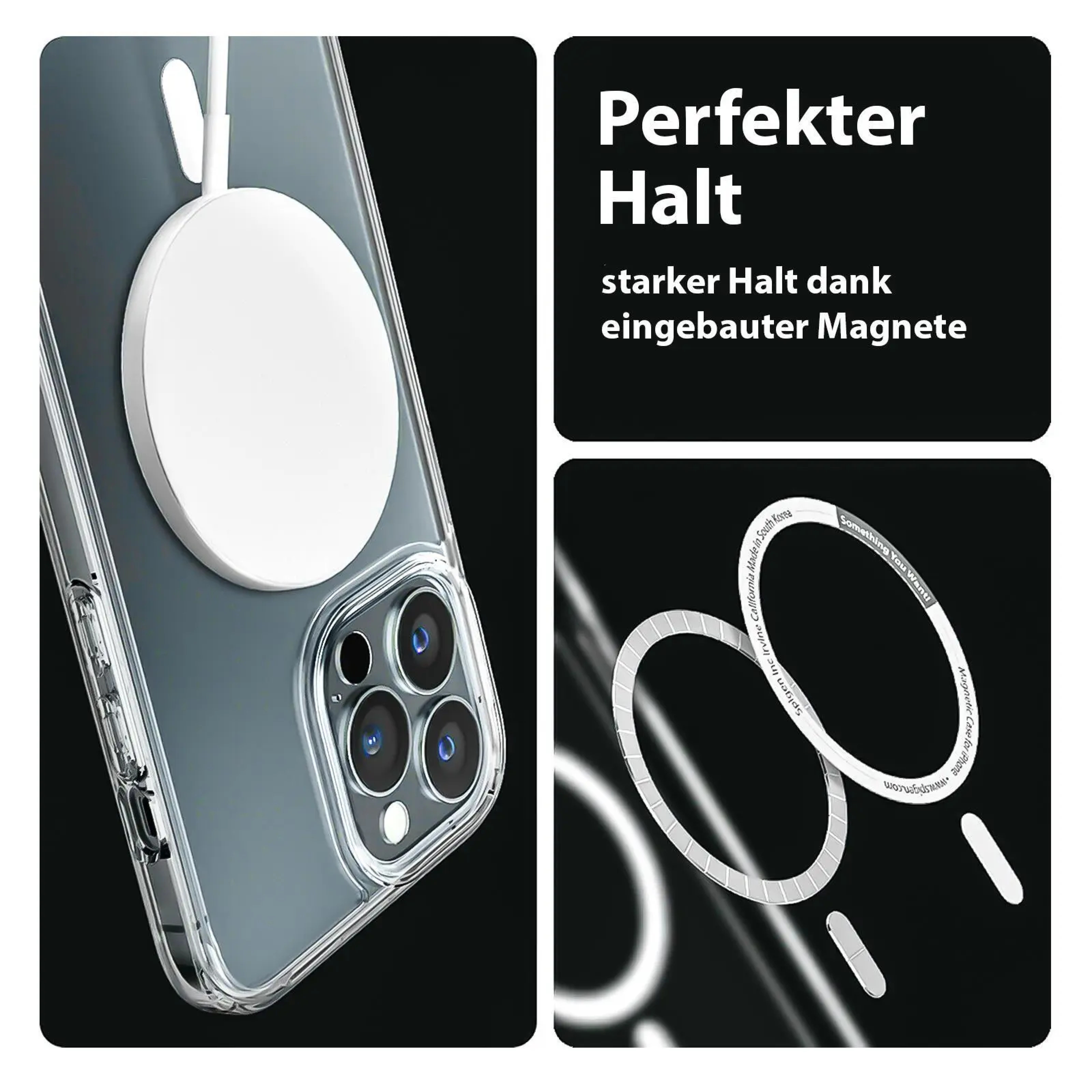 Futurea Smartphone-Hülle iPhone Hülle Transparent MagSafe Case, für iPhone 17 Air, iPhone 17 Pro, iPhone 17 Pro Max & iPhone 16 + 15