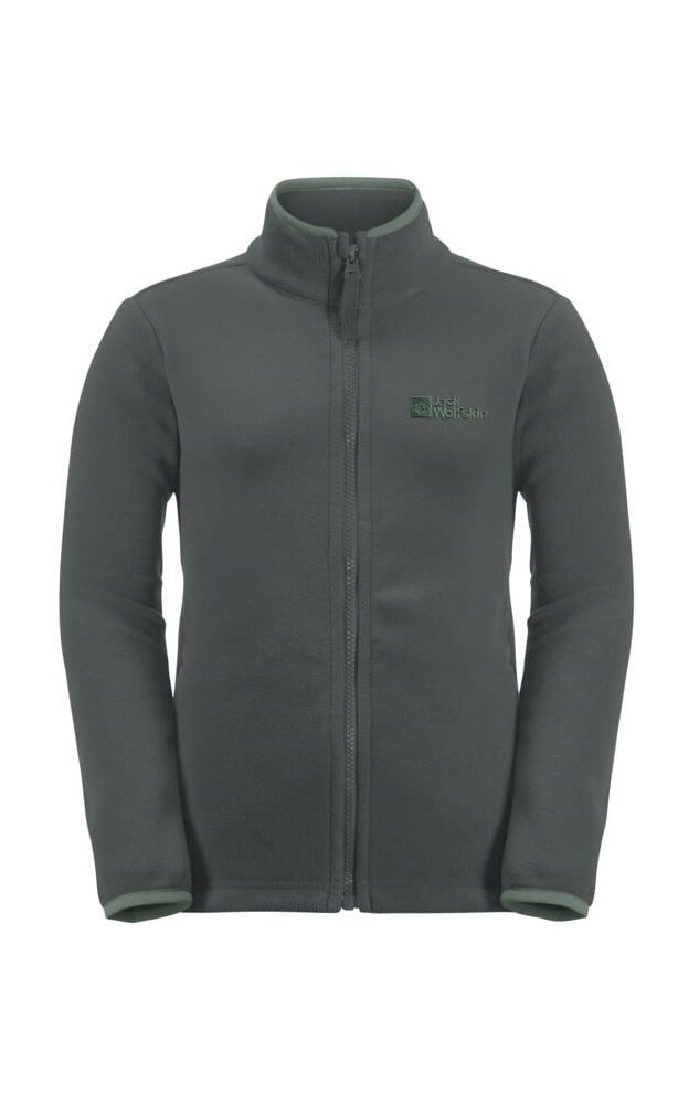 Jack Wolfskin Fleecejacke Taunus (schnelltrocknend, atmungsaktiv) dunkelgrün Kinder