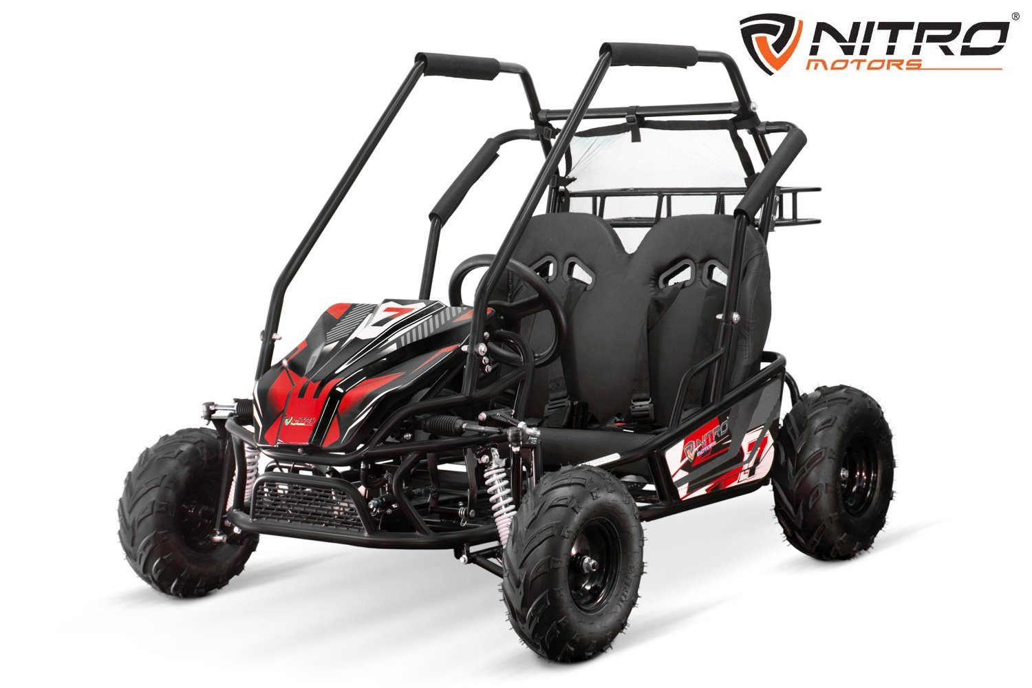 Nitro Motors Quad Gokart 212cc Automatik midi Kinder Buggy Forest PRM Quad ATV, 212,00 ccm Rot