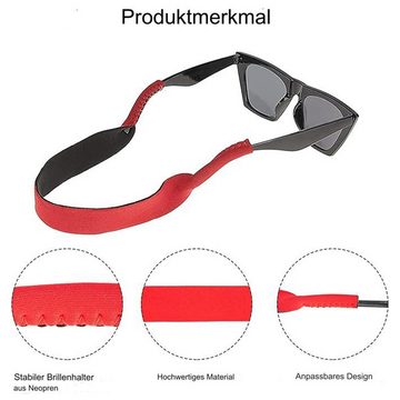 HIBNOPN Brillenband Gläser Retainer Strap BandNeopren Elastic Cord für Sport Brille 6 Pack