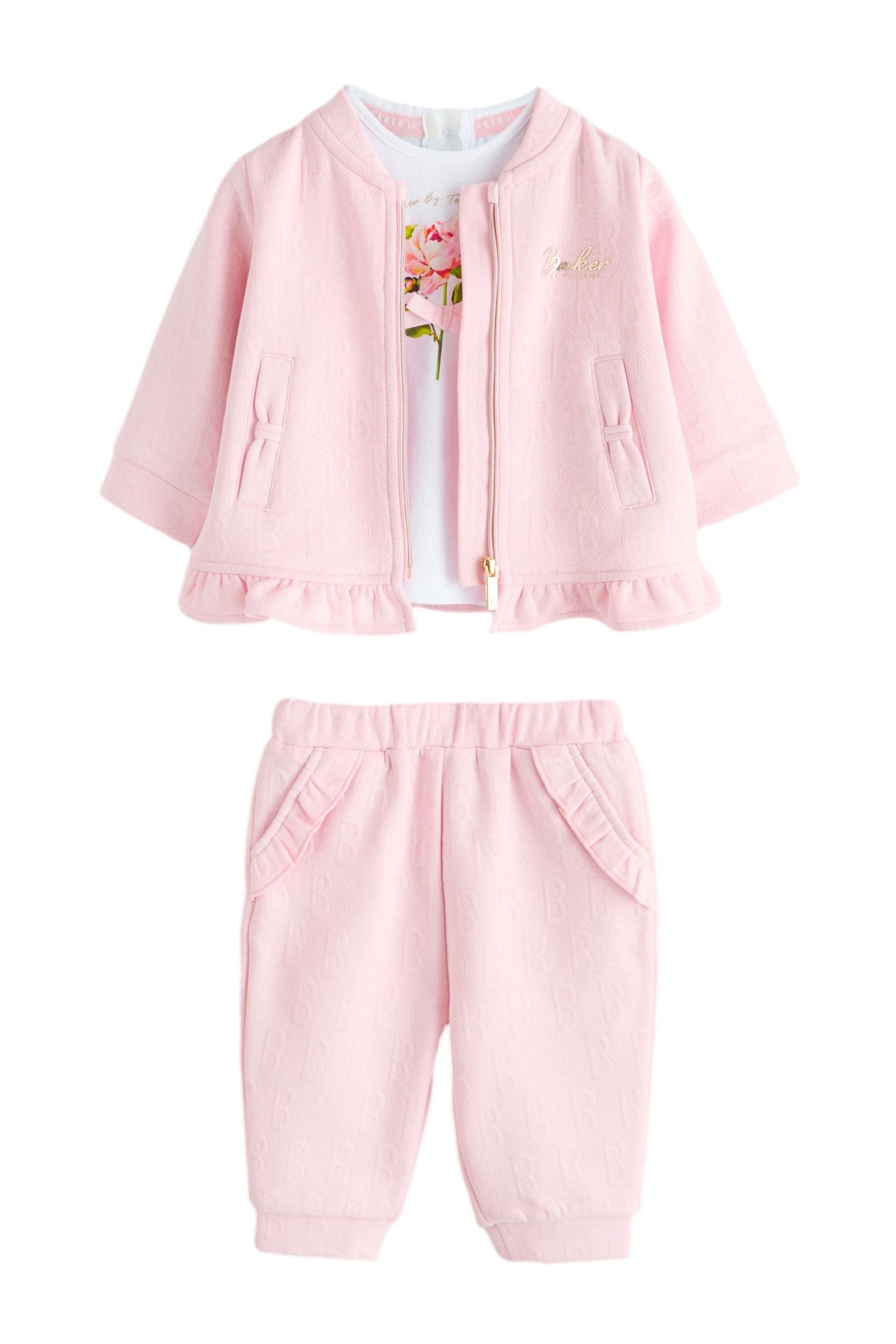 Baker by Ted Baker Top & Hose Baker by Ted Baker Steppjacke, T-Shirt + Joggers (3-tlg)