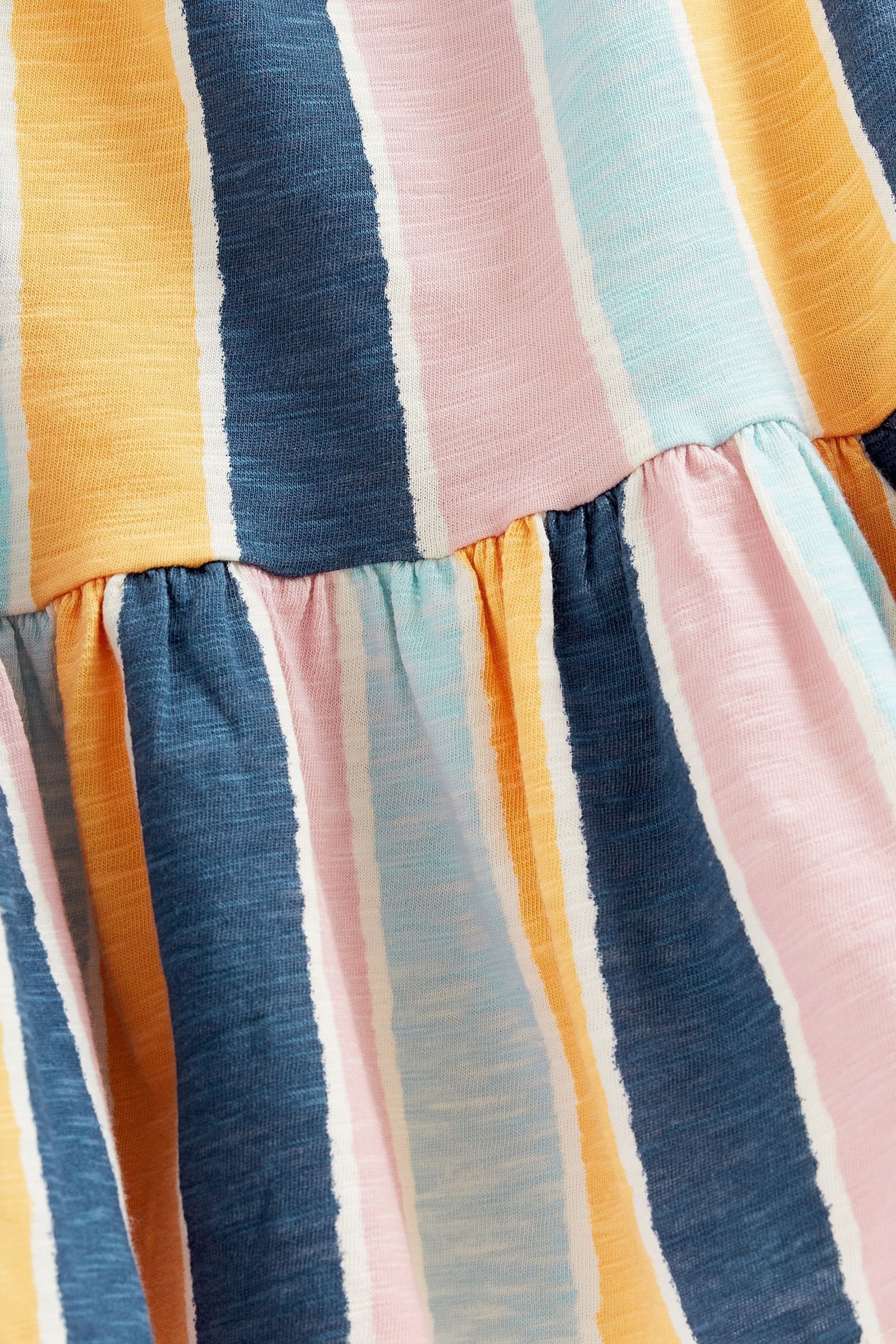Spaghettiträgern Trägerkleid Jersey Next (1-tlg) aus Stripe mit Blue weichem Pink/Blue/Navy Kleid