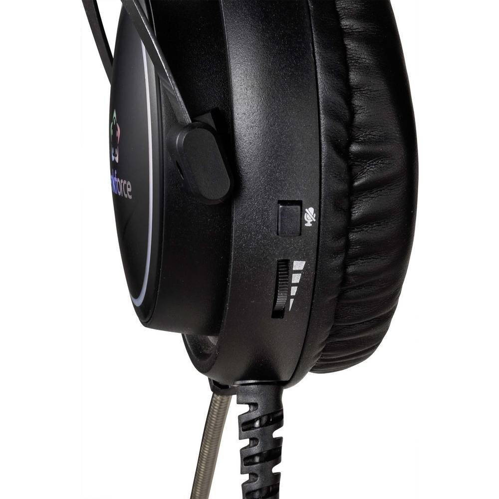 Kopfhörer USB Gaming (Mikrofon-Stummschaltung, 7.1 Renkforce schnurgebunden Surround Headset Lautstärkeregelung)