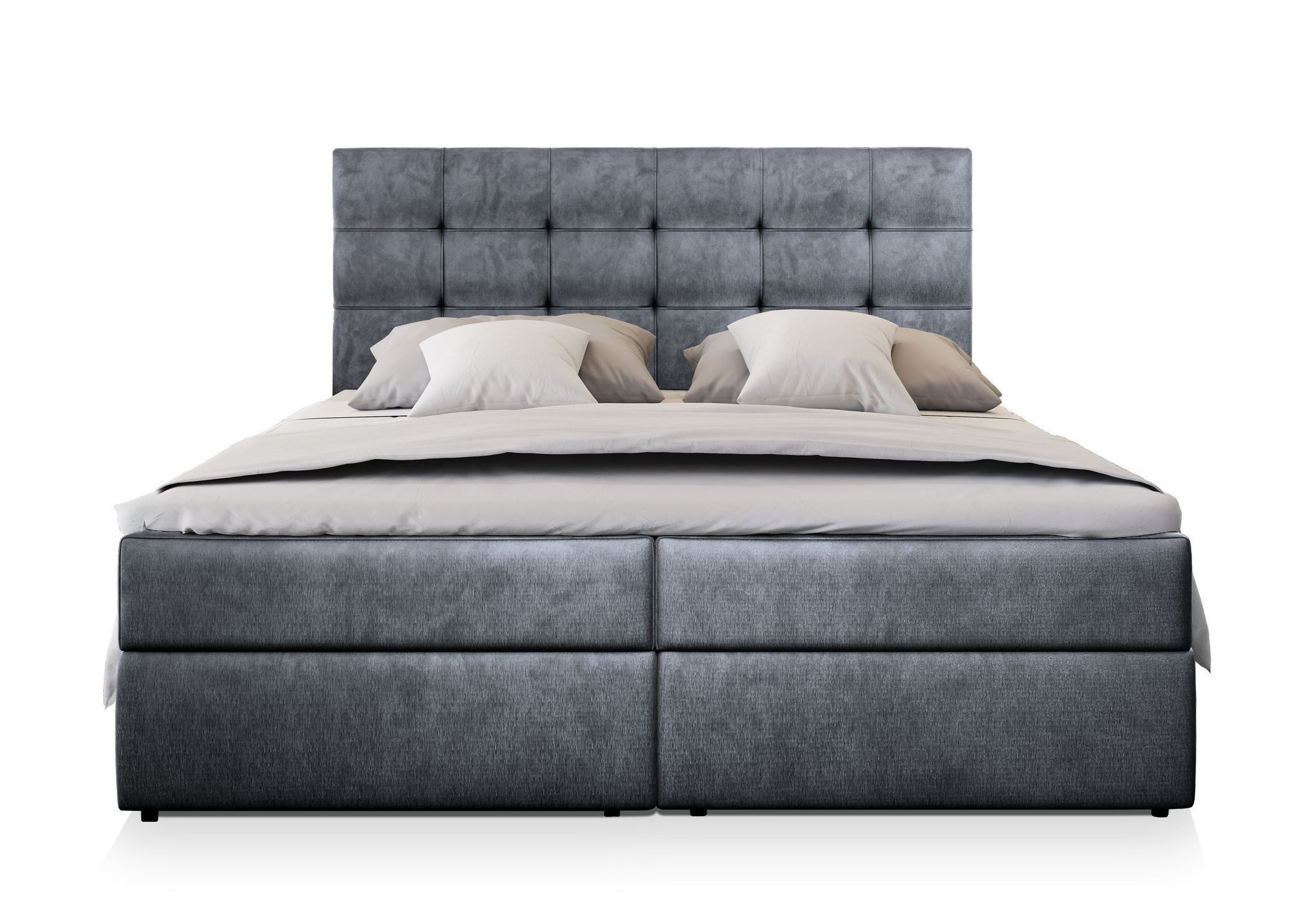 Masseno Boxbett GLOS 160x200 cm mit Bonell Matratze und Topper, Doppelbett, Polsterbett mit Kopfteil, Boxspringbett – Bild 5 von 5