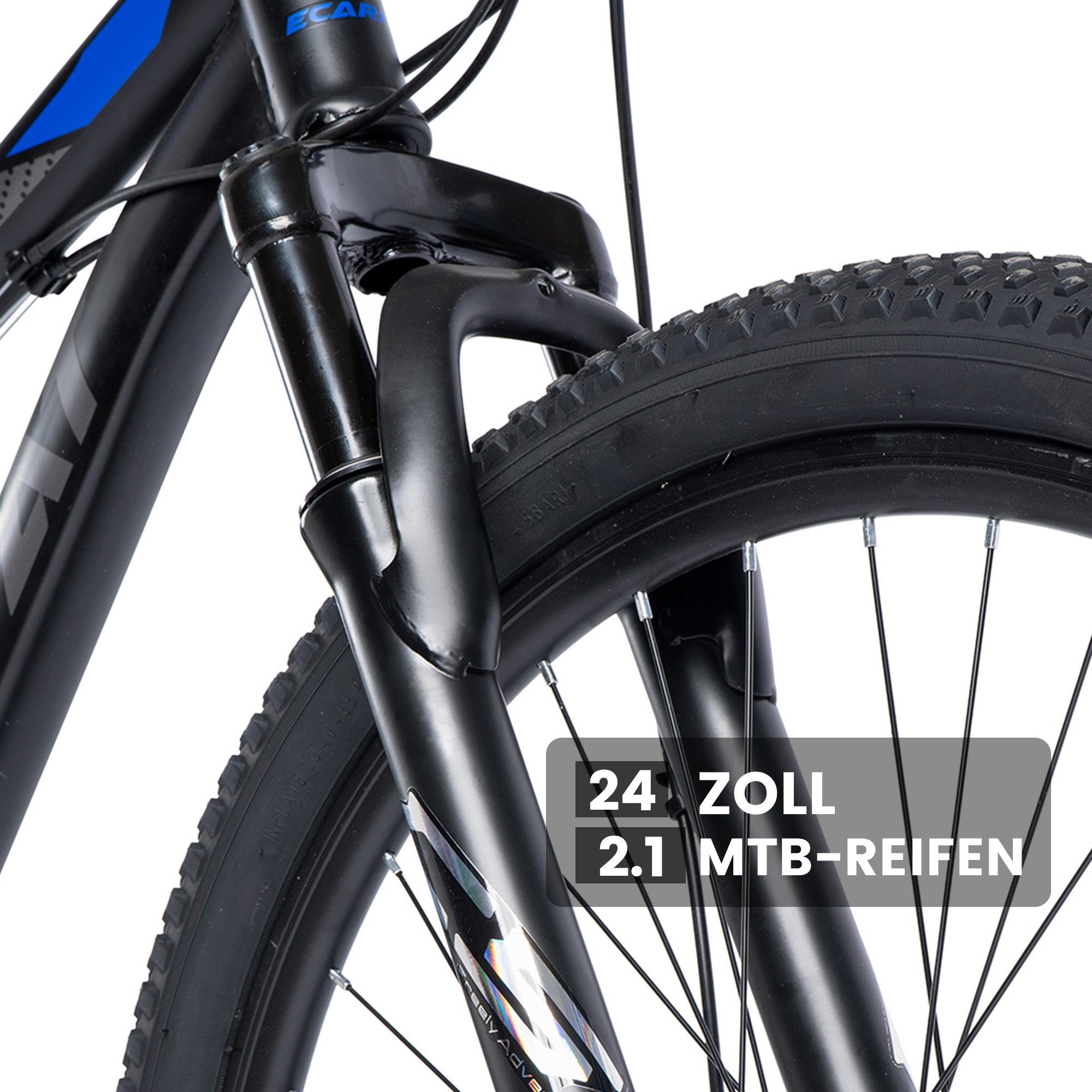 CARPAT SPORT Mountainbike 24 26 27.5 29 Zoll Fahrrad für Herren Damen Jungen, 21 Gang Shimano, mechanische Scheibenbremse, MTB Fahrrad Bike