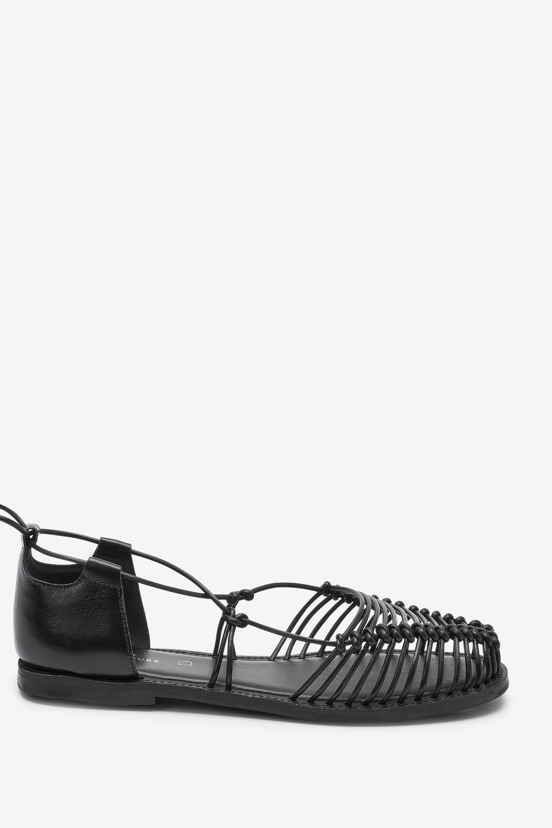 Next Signature flache Riemchensandalen mit Zierknoten Römersandale (1-tlg)
