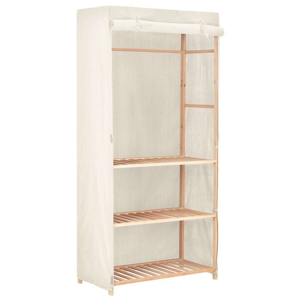 Stoffschrank Kleiderschrank mit 3 Ebenen 79 x 40 x 170 cm