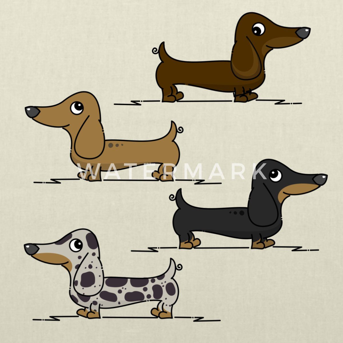 Spreadshirt Henkeltasche Dackel Dackeln Hund Geschenk günstig online kaufen