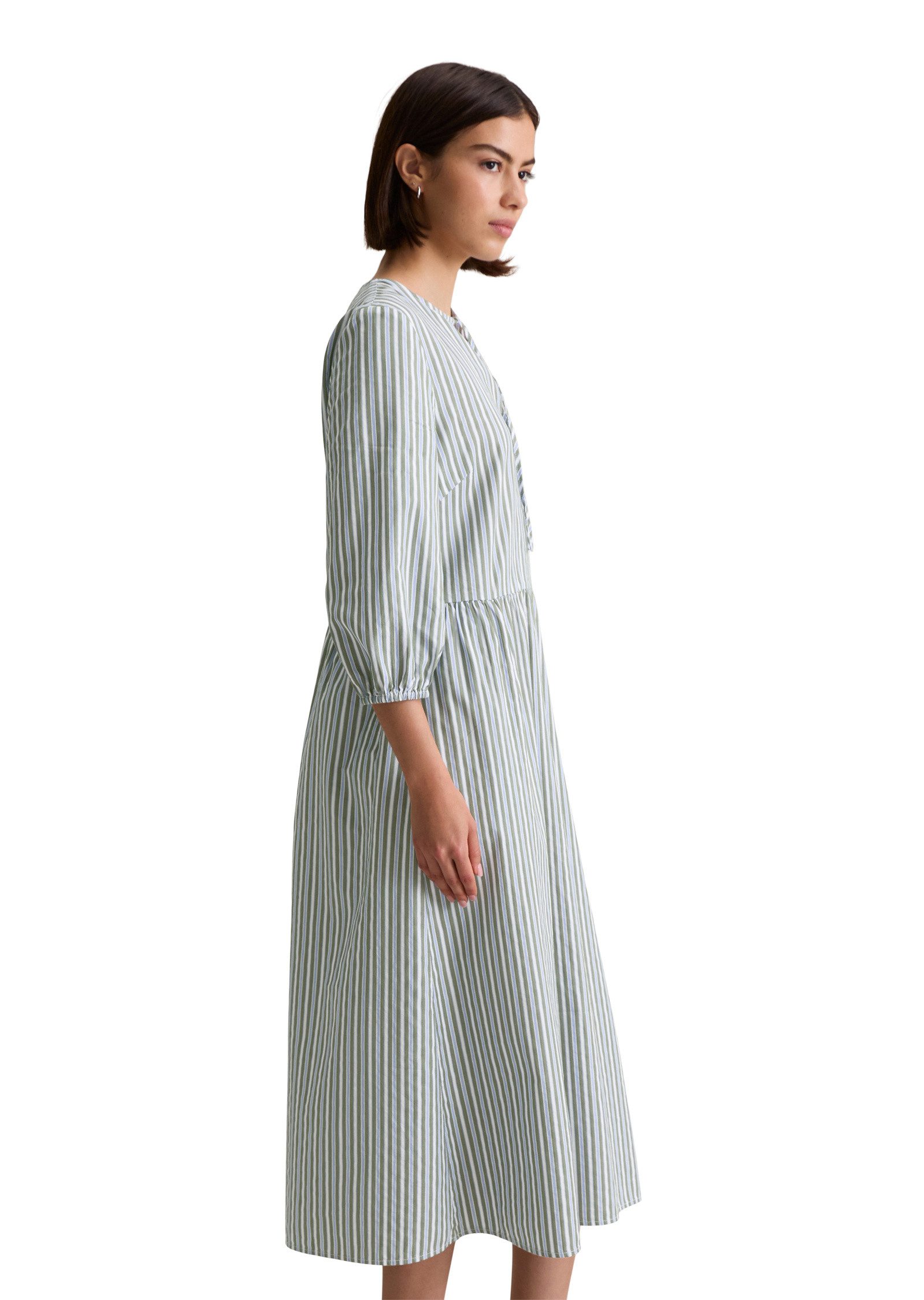 Marc O'Polo DENIM Midikleid aus Baumwoll-Dobby günstig online kaufen