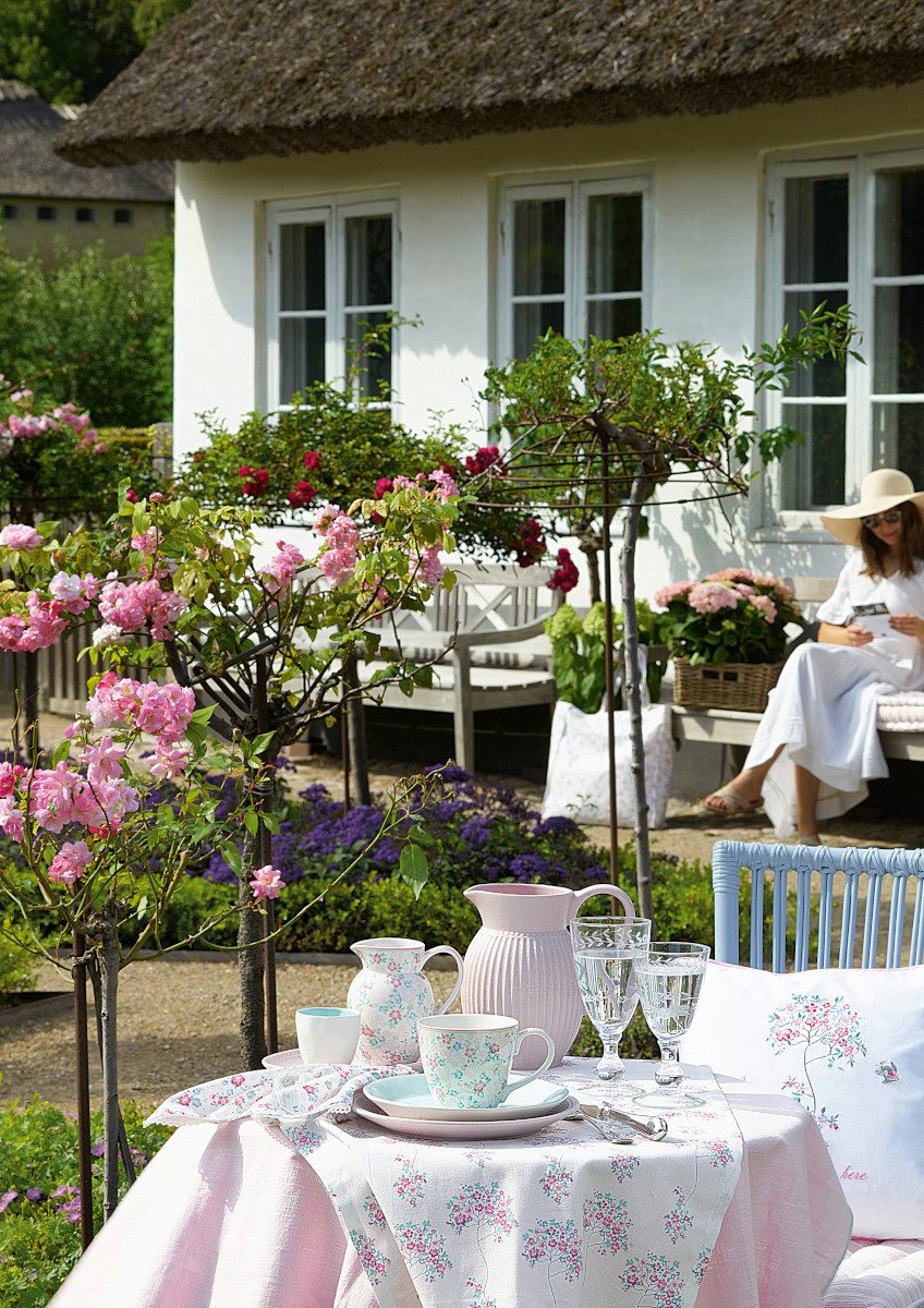 Greengate Geschirrtuch Portia Geschirrtuch flowers white günstig online kaufen