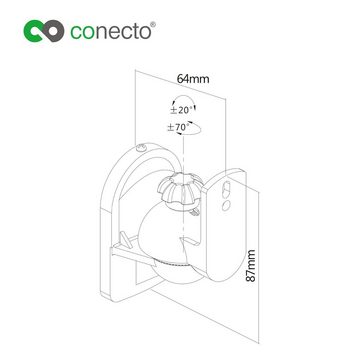 conecto conecto CC50296 Lautsprecher Universal-Wandhalterung, neigbar: -20° Lautsprecher-Wandhalterung