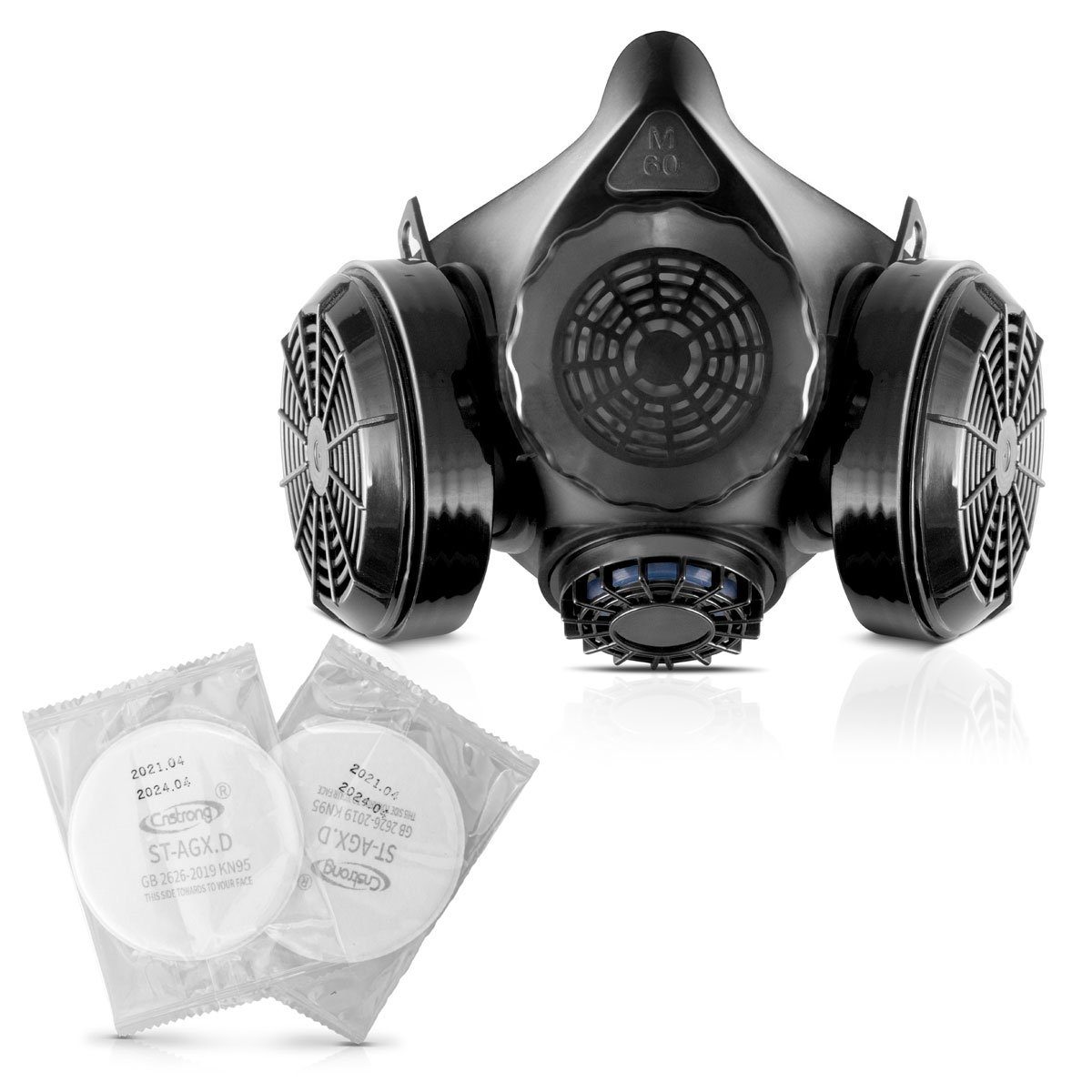 Schutz Schutzhelm Atemschutz-Halbmaske Schleifen zum Doppelfilter Schutzklasse Schneiden STAHLWERK HM-2 beim P1 ST und Staubschutzmaske,