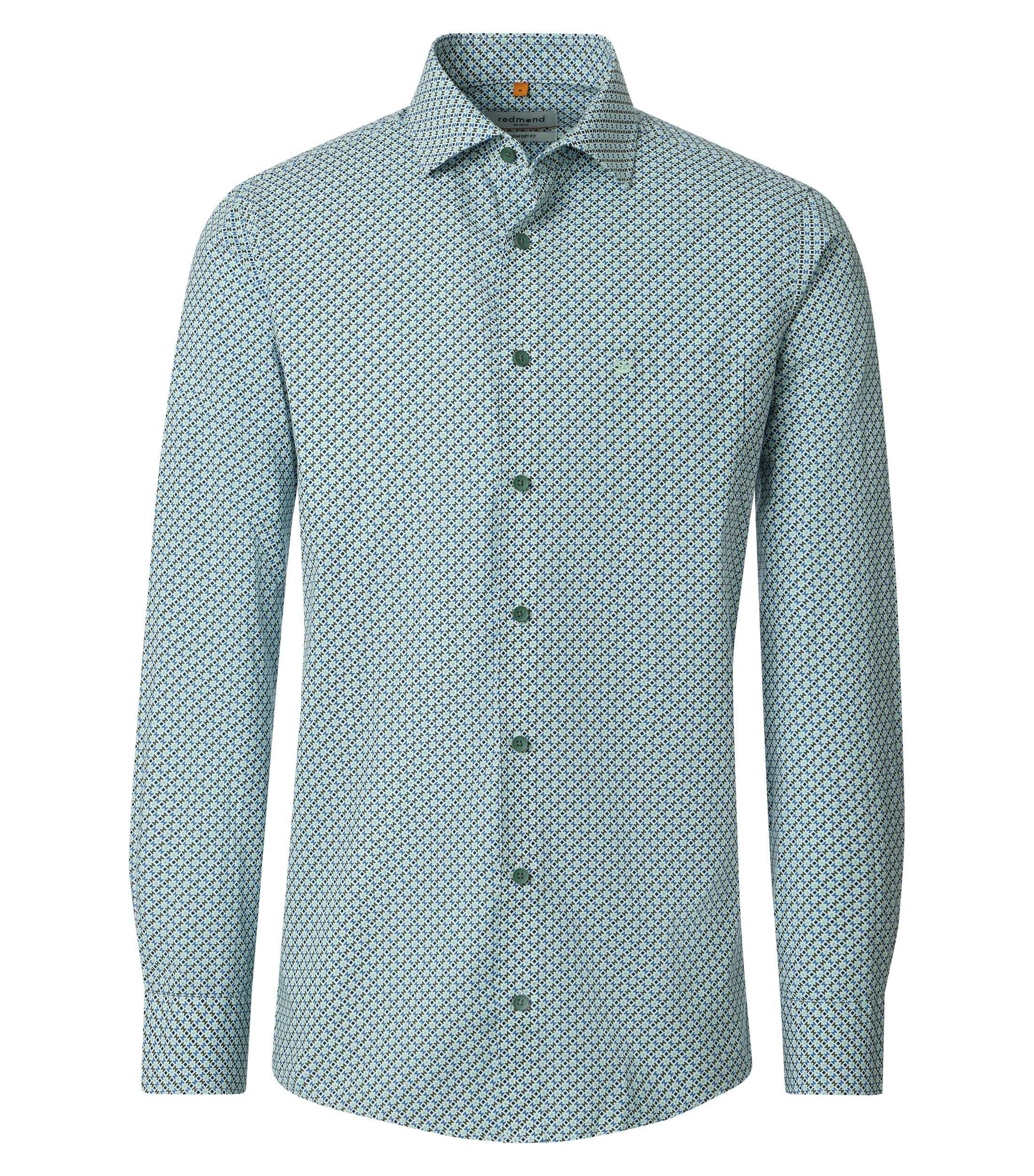 Redmond Langarmhemd Druck Modern Fit