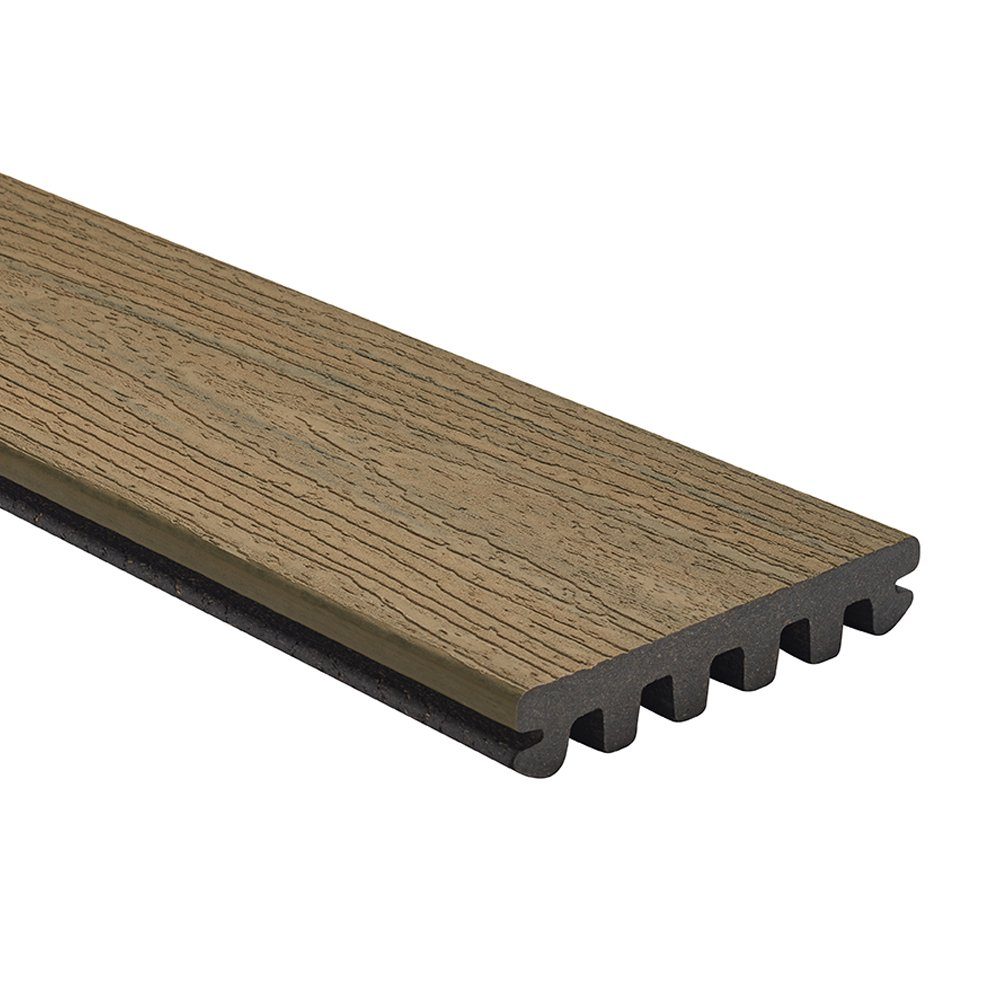 Trex Terrassendielen Enhance Naturals WPC Balkondiele Holzoptik, BxL: je 14,5x366 cm, 25,00 mm Stärke, (Stück, 1 Stück 3,66 m oder 1 Stück 4,88 m), Dielen frei von streichen oder ölen Toasted Sand