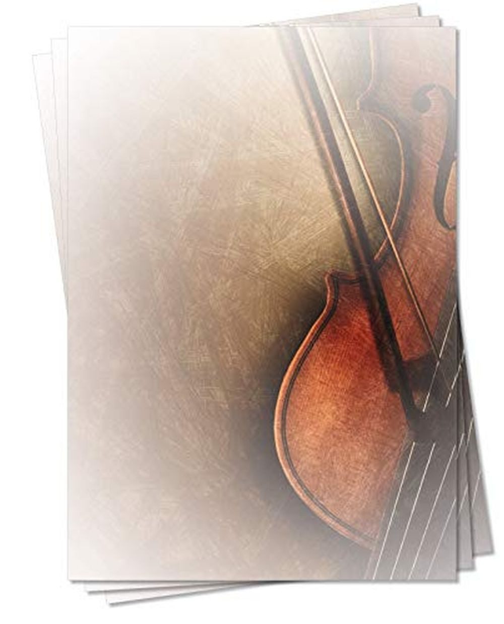 LYSCO Briefpapier Motivpapier Musik-Instrumente und Noten DIN A4, gut beschreibbar, musikalisches Flair, für alle Drucker geeignet.