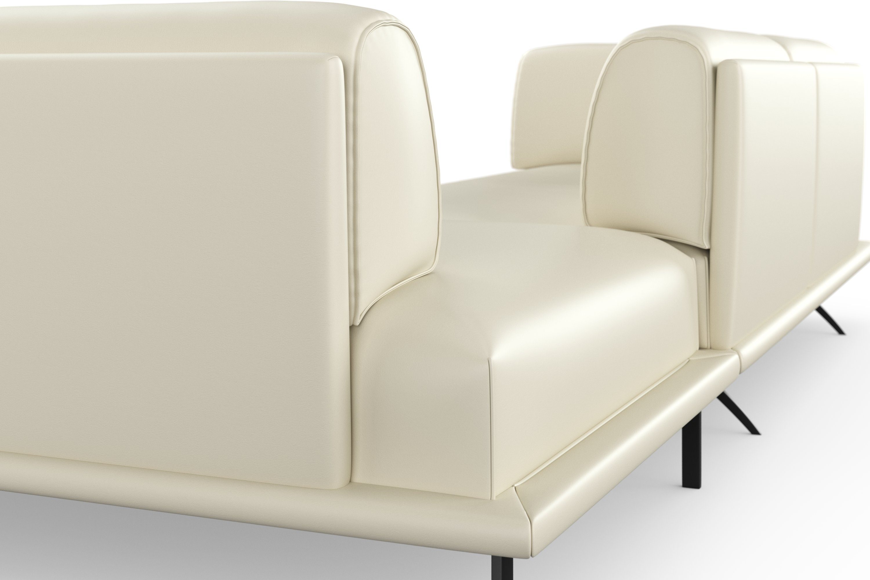 machalke® Ecksofa benito, mit bezogenem Sockel