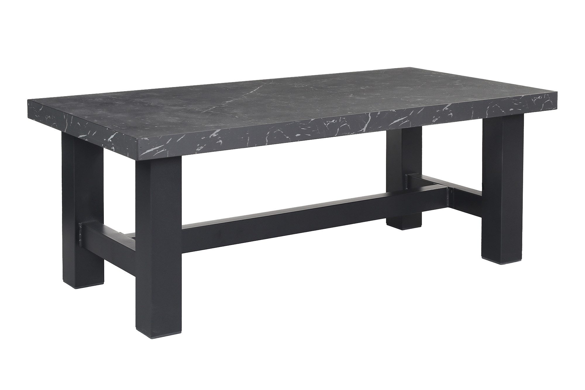 DUBI Möbel Couchtisch Kaffeetisch LUNO (1 Tisch), schweres 4-Fuß, Metallgestell, Holztischplatte aus MDF