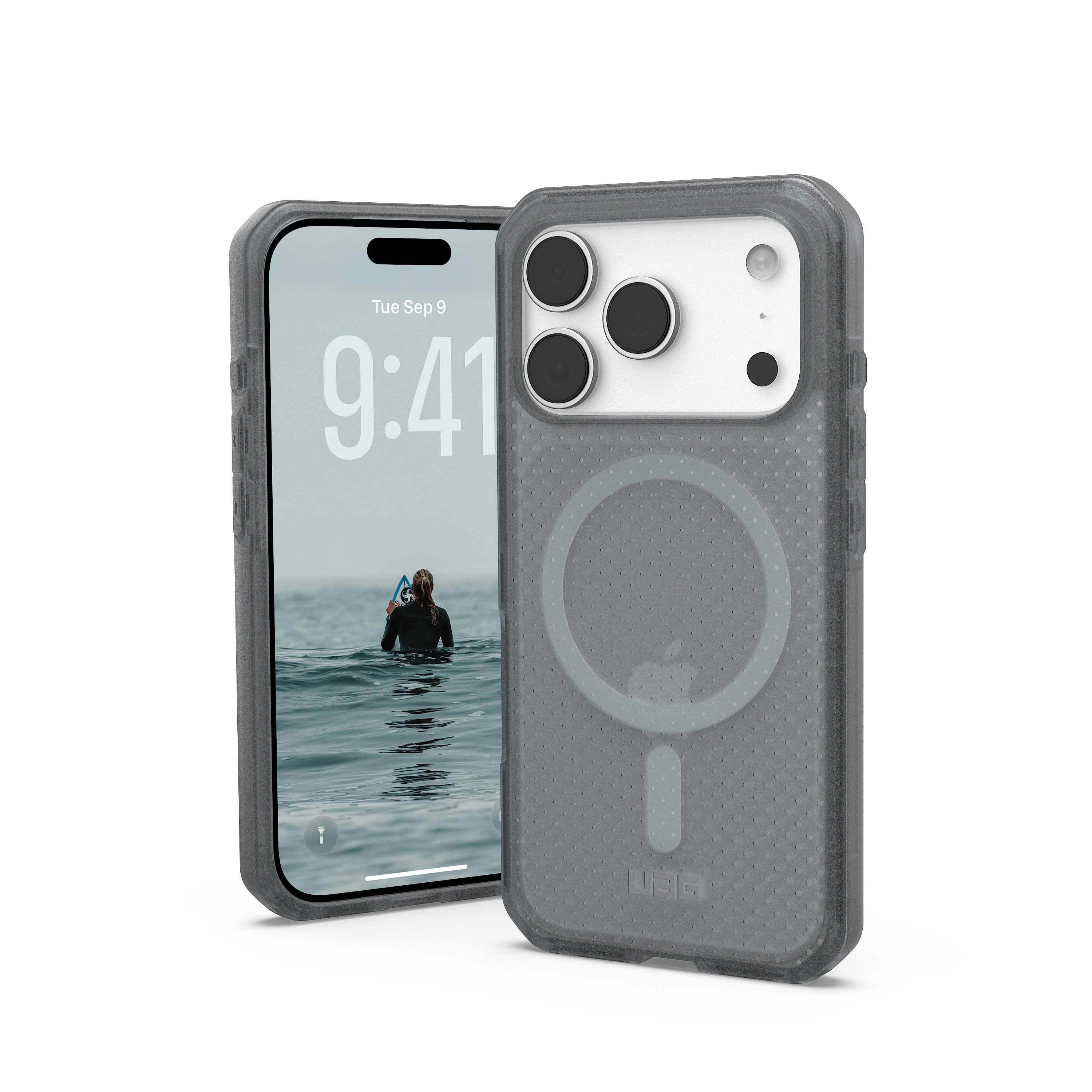 Urban Armor Gear Smartphone-Hülle Dot MagSafe Case - iPhone 17 Pro Hülle, (4,6 Meter Fallschutz, Wireless-Charging kompatibel)
