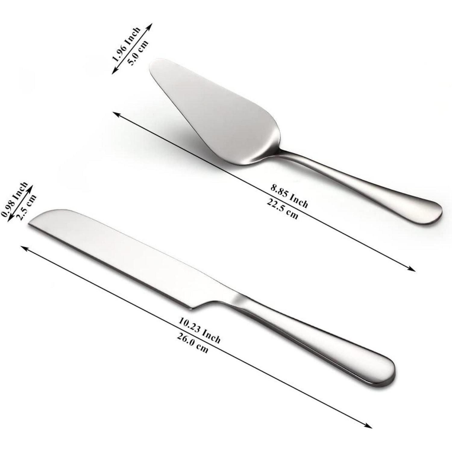 LuxusKollektion Tortenheber Tortenmesser Set Edelstahl Tortenheber Hochzeit 1. Silber