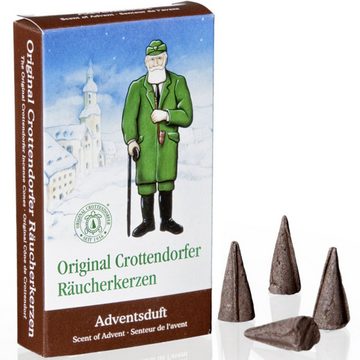 Crottendorfer Räuchermännchen Räucherkerzen Set Ziegenbein Addi Advent + Adventsduft 24 Kegel, (2 St), Original Erzgebirge Holzkunst, 13cm hoch