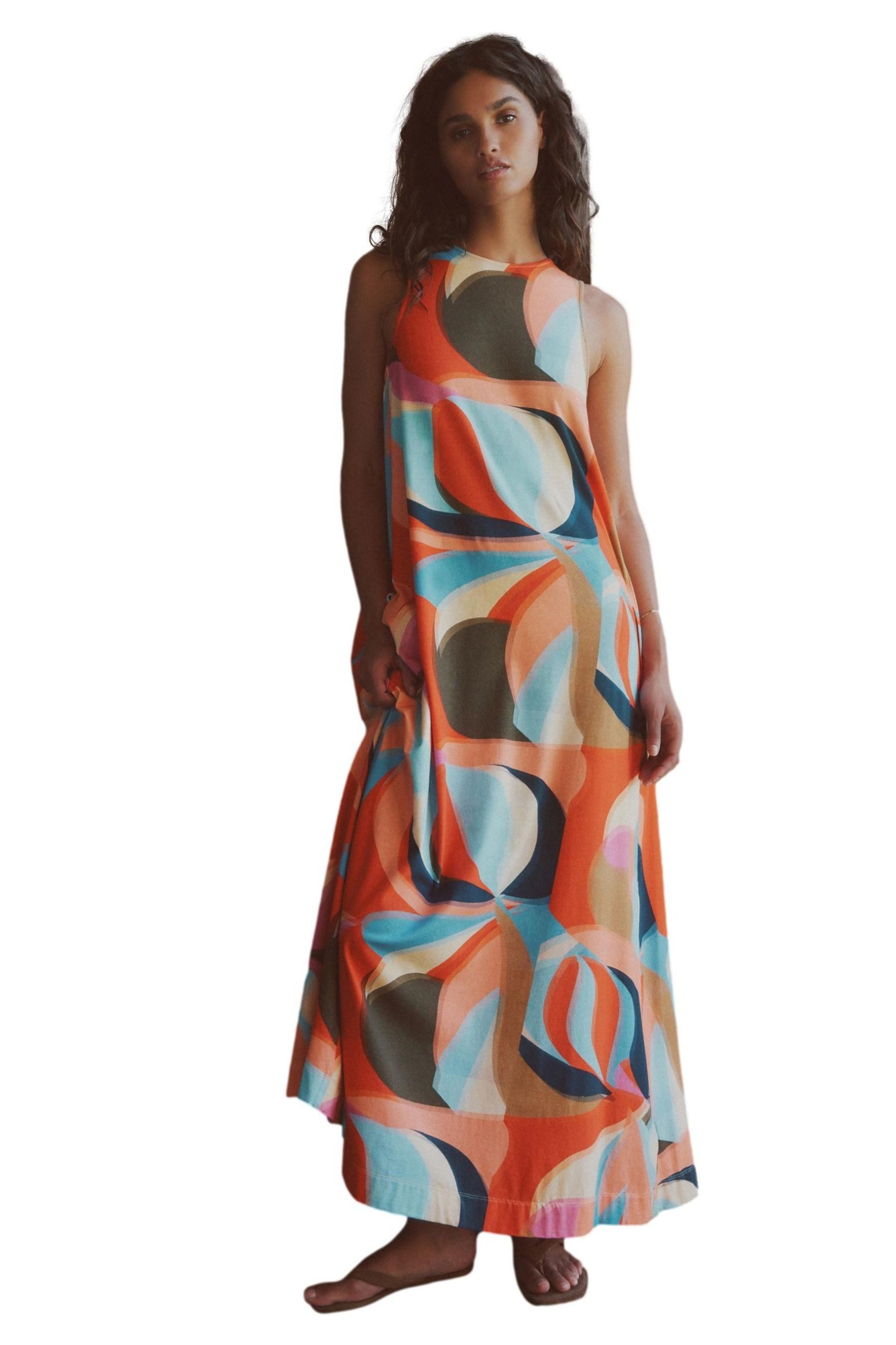 Jerseykleid Jersey-Maxikleid mit U-Rückenausschnitt