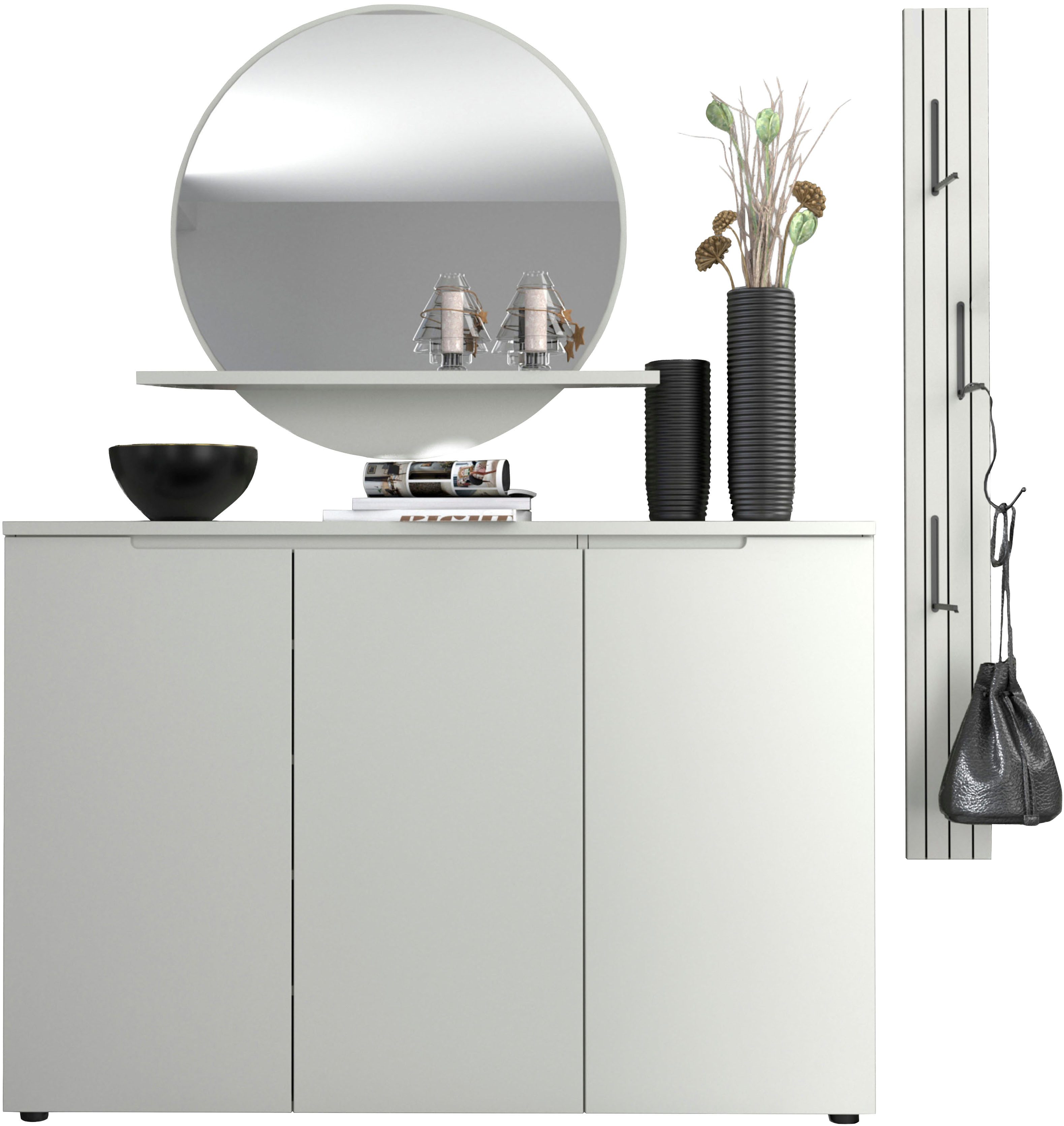 Innostyle Garderobenpaneel Garderobenpaneel BRESTA, BxHxT 15/150/2 (1 St), Riffeloptik, 3 Klappaken