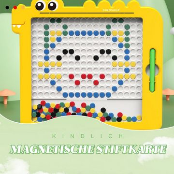 MAGICSHE Magnettafel Magnetisches Zeichentafeln mit Magnetstift und farbigen Perlen, Kinder im Alter von 3456