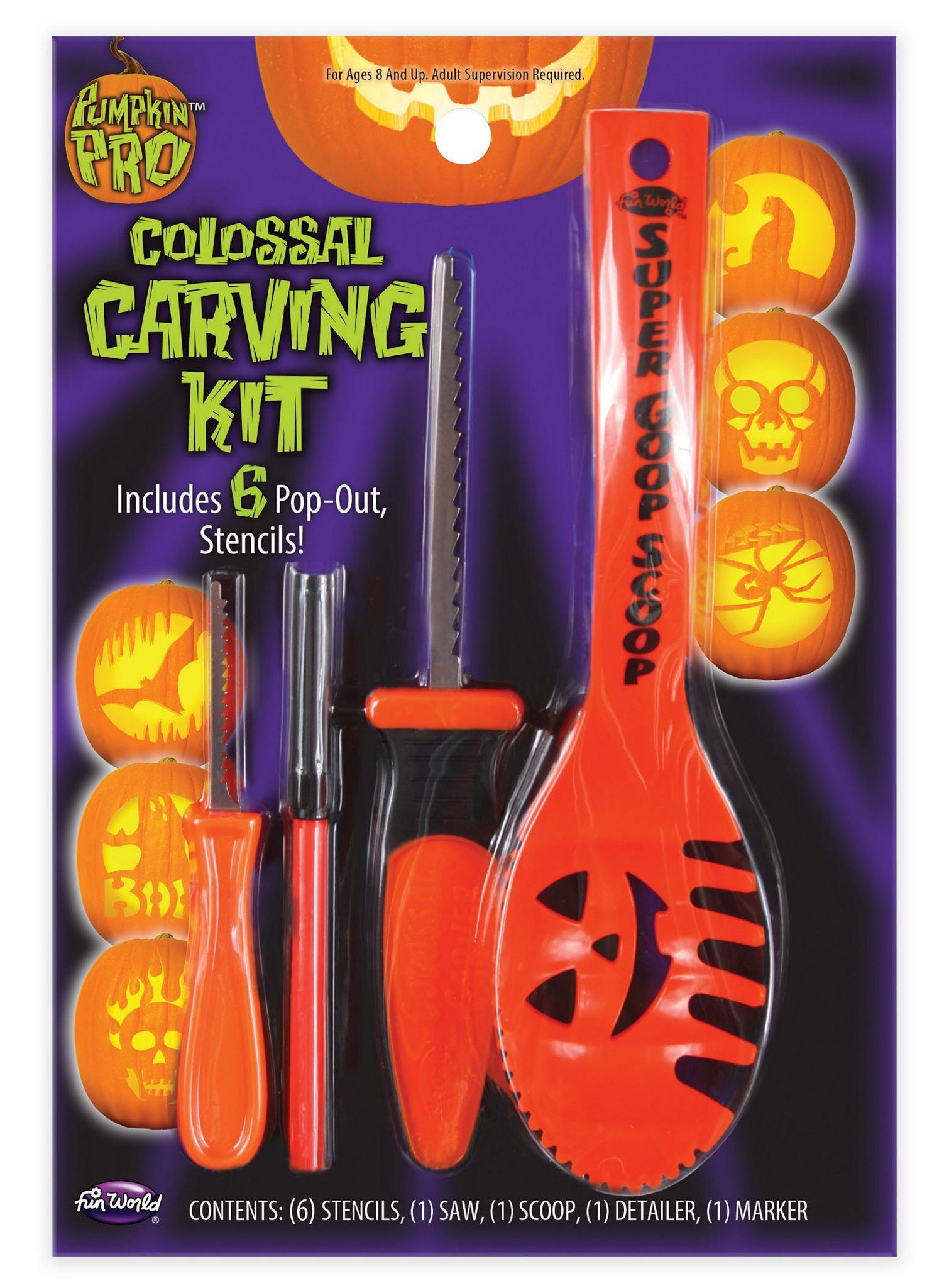 Fun World Dekoobjekt Halloween Kürbis Starterset