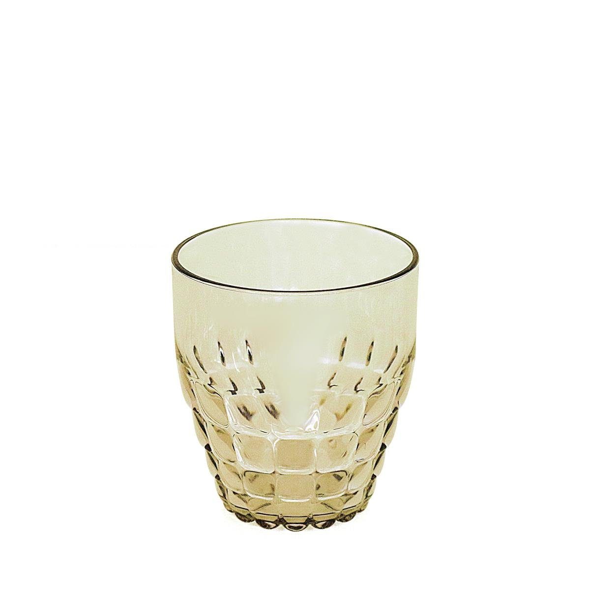 guzzini Becher Guzzini 9,5cm, H Trinkglas ca. gold- Acryl-Glas TIFFANY transparent