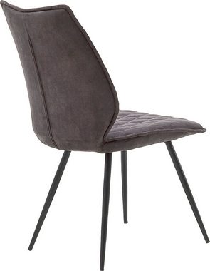 MCA furniture 4-Fußstuhl Navarra (2 St), 2-er Set mit Stoffbezug, Komfortsitzhöhe 48 cm, belastbar bis 120 kg