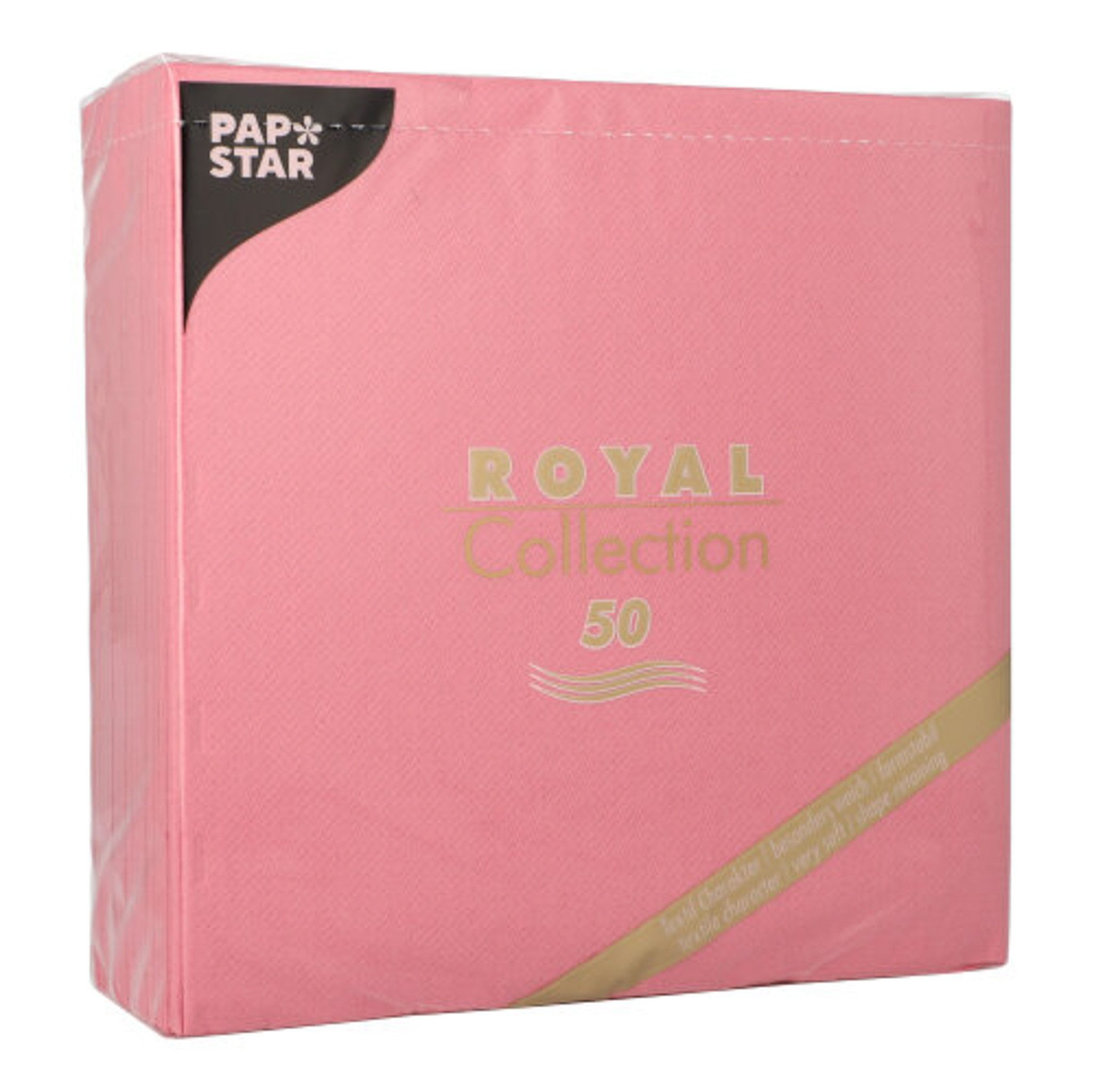 PAPSTAR Papierserviette, Servietten stoffähnlich 40x40cm Royal Collection 50 Stück Rosa