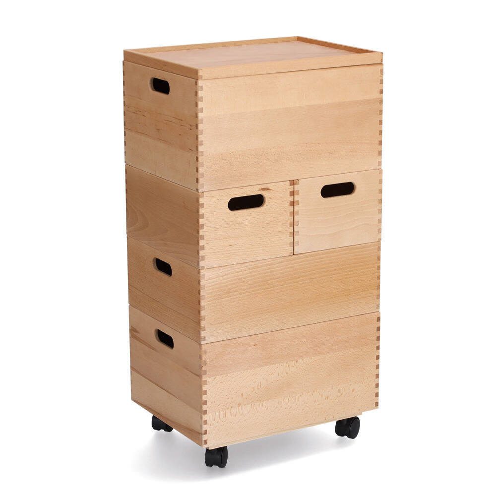 Zeller Present Blumenständer Kistenroller, Kiefernholz