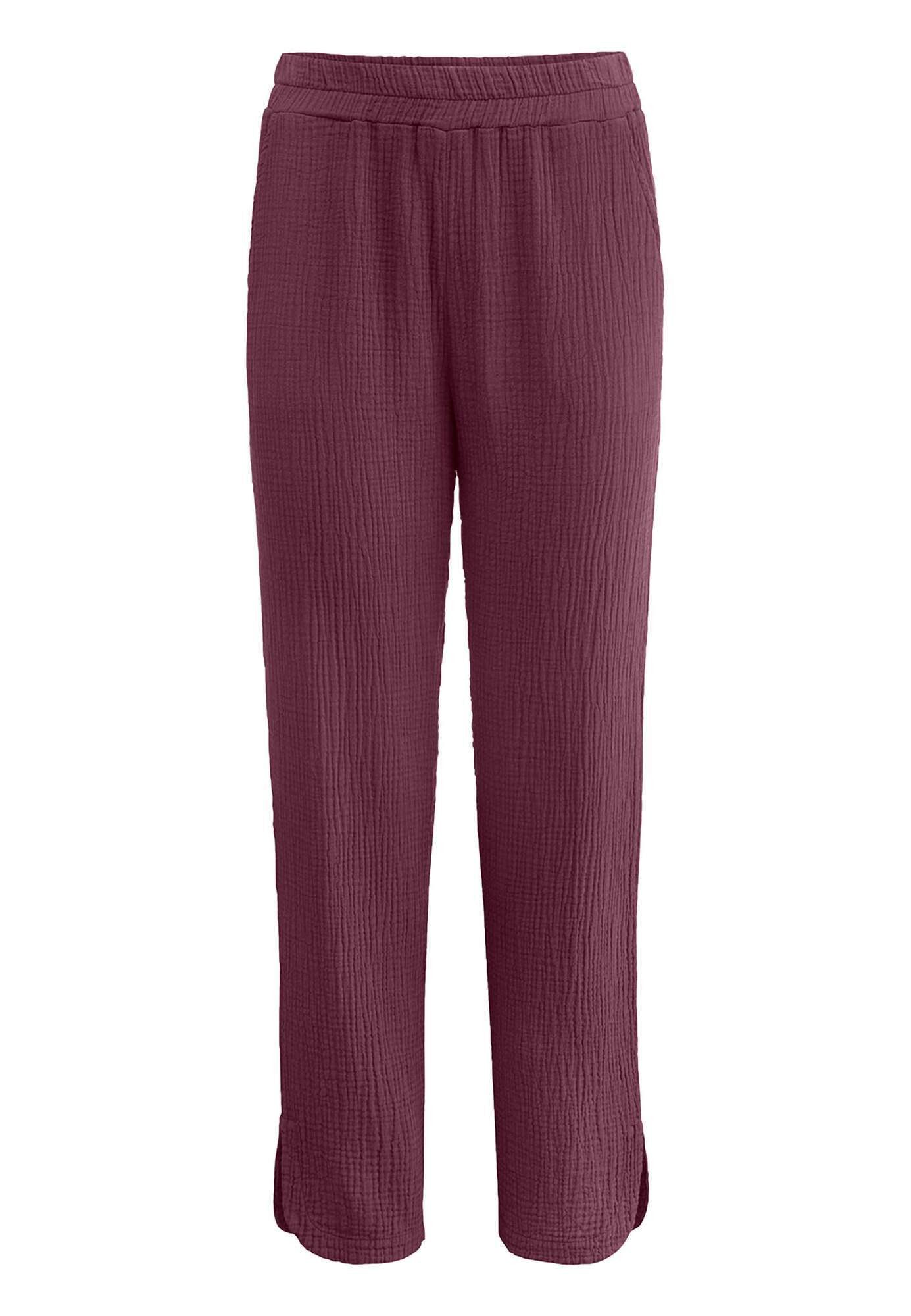 Hessnatur Schlafhose Musselin Regular aus reiner Bio-Baumwolle (1-tlg)