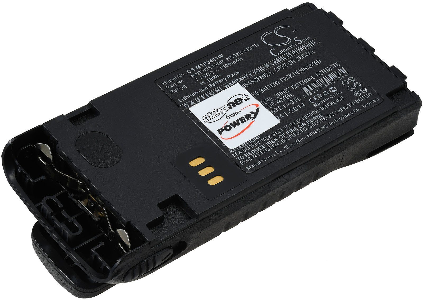 Powery Akku für Funkgerät Motorola GP329 EX Akku 1500 mAh (7.4 V)