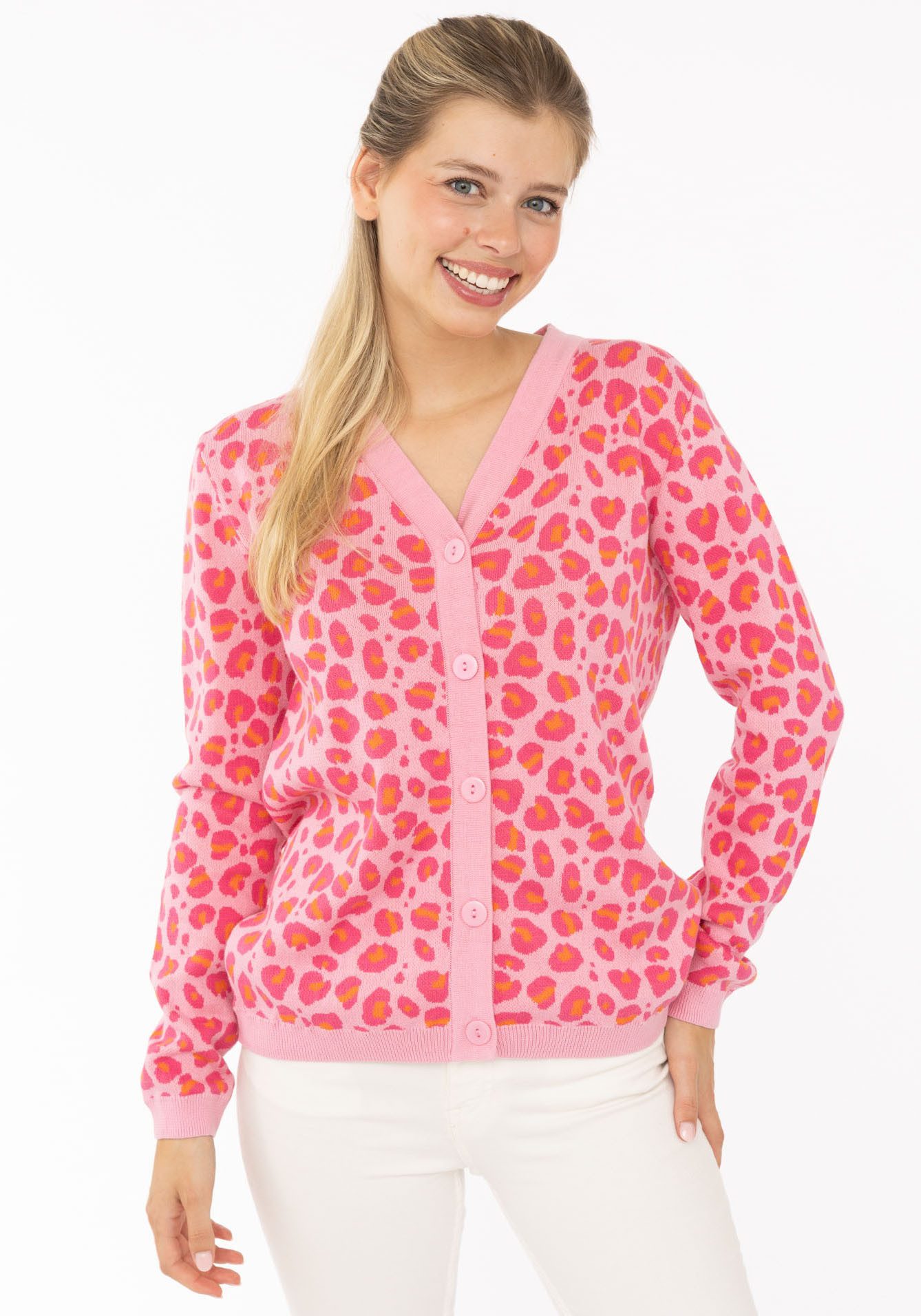 Zwillingsherz Strickjacke "Gestrickter-Leo" mit Knöpfen, mit Leomuster aus günstig online kaufen